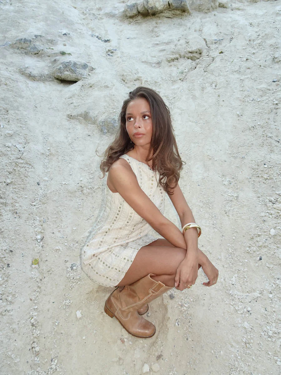 Tassy mini dress - Beige 3 Tassy mini dress - Beige