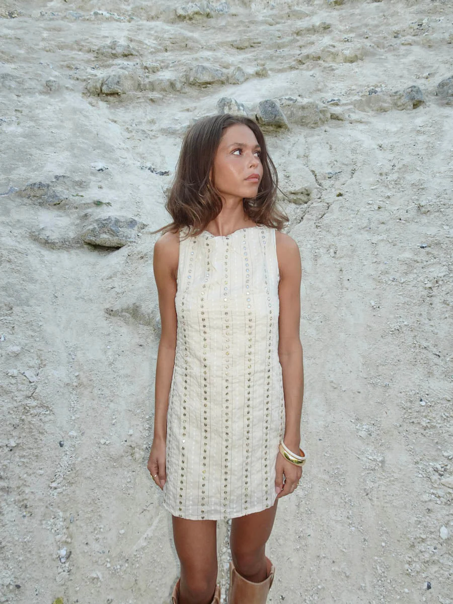 Tassy mini dress - Beige 6 Tassy mini dress - Beige