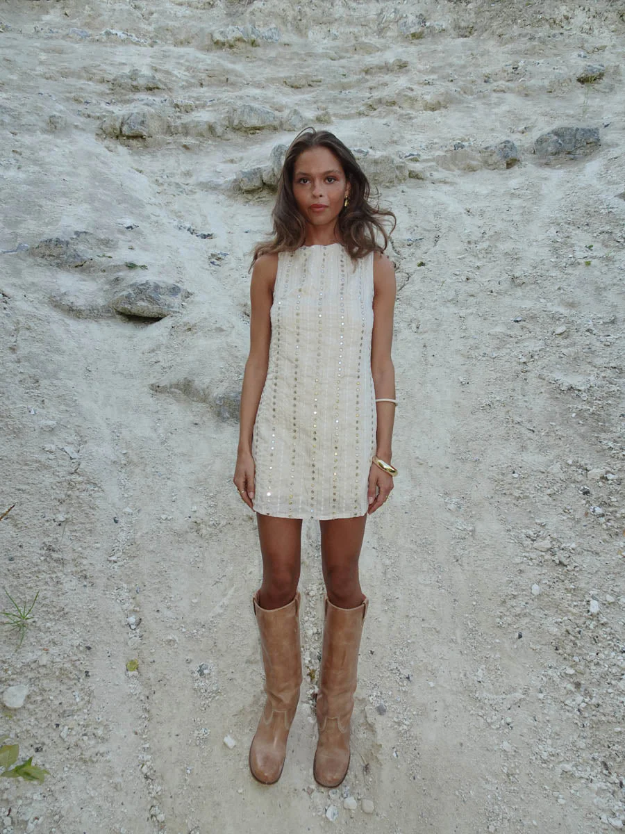 Tassy mini dress - Beige 7 Tassy mini dress - Beige