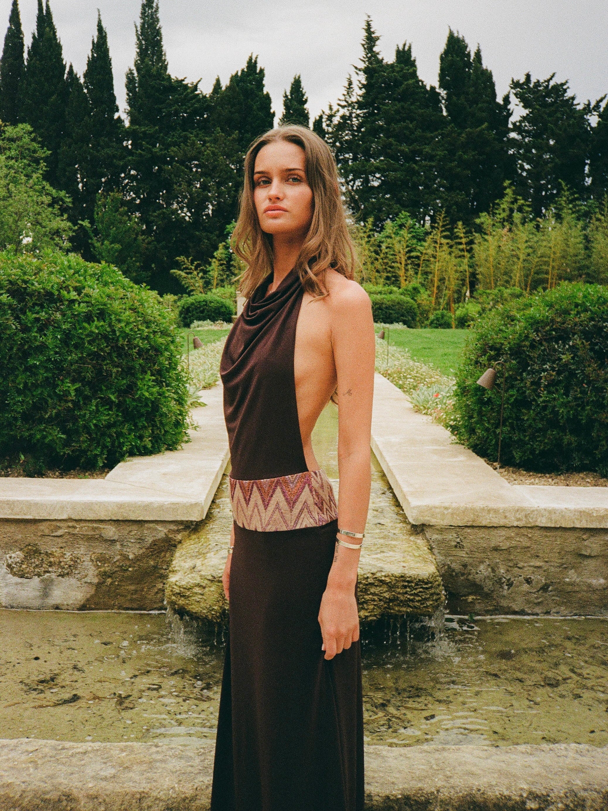 Skyla maxi dress with open back - Brown 4 Skyla maxi dress with open back - Brown