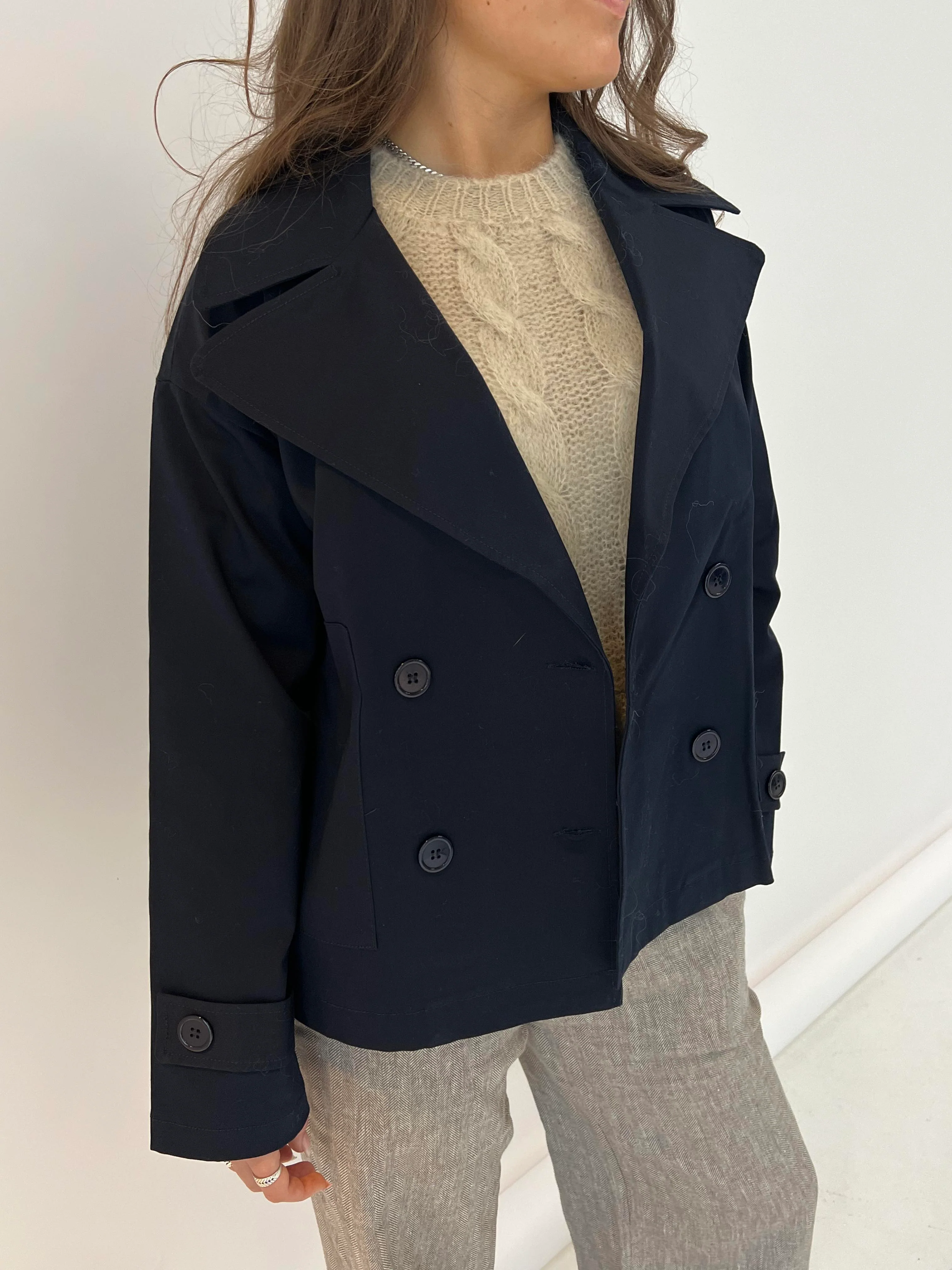 Catinka trenchcoat - Navy 2 Catinka trenchcoat - Navy
