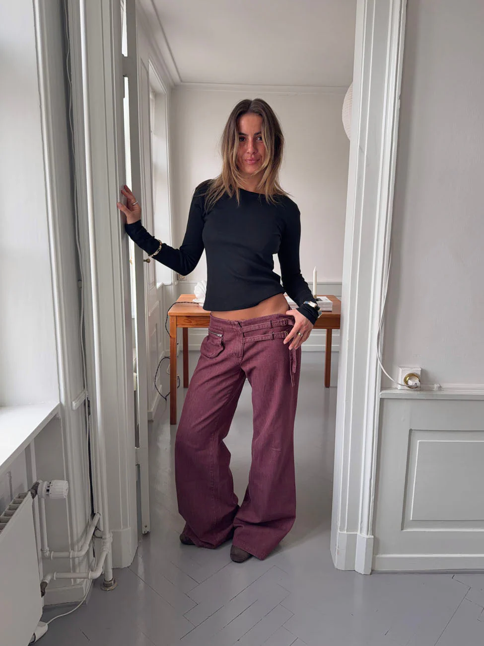 Sussa pants with details - Burgundy 4 Sussa pants with details - Burgundy