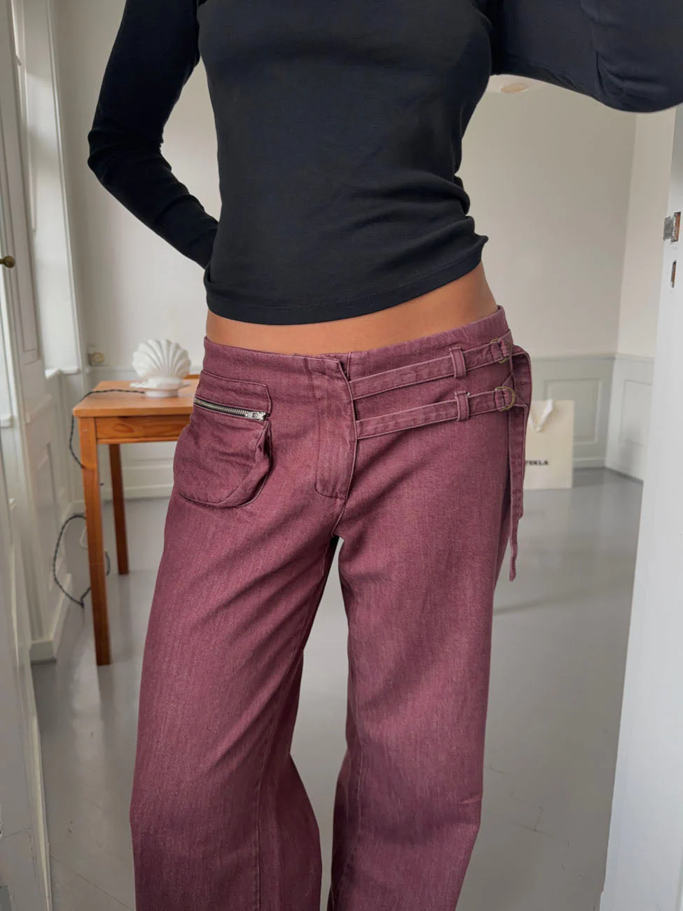 Sussa pants with details - Burgundy 6 Sussa pants with details - Burgundy