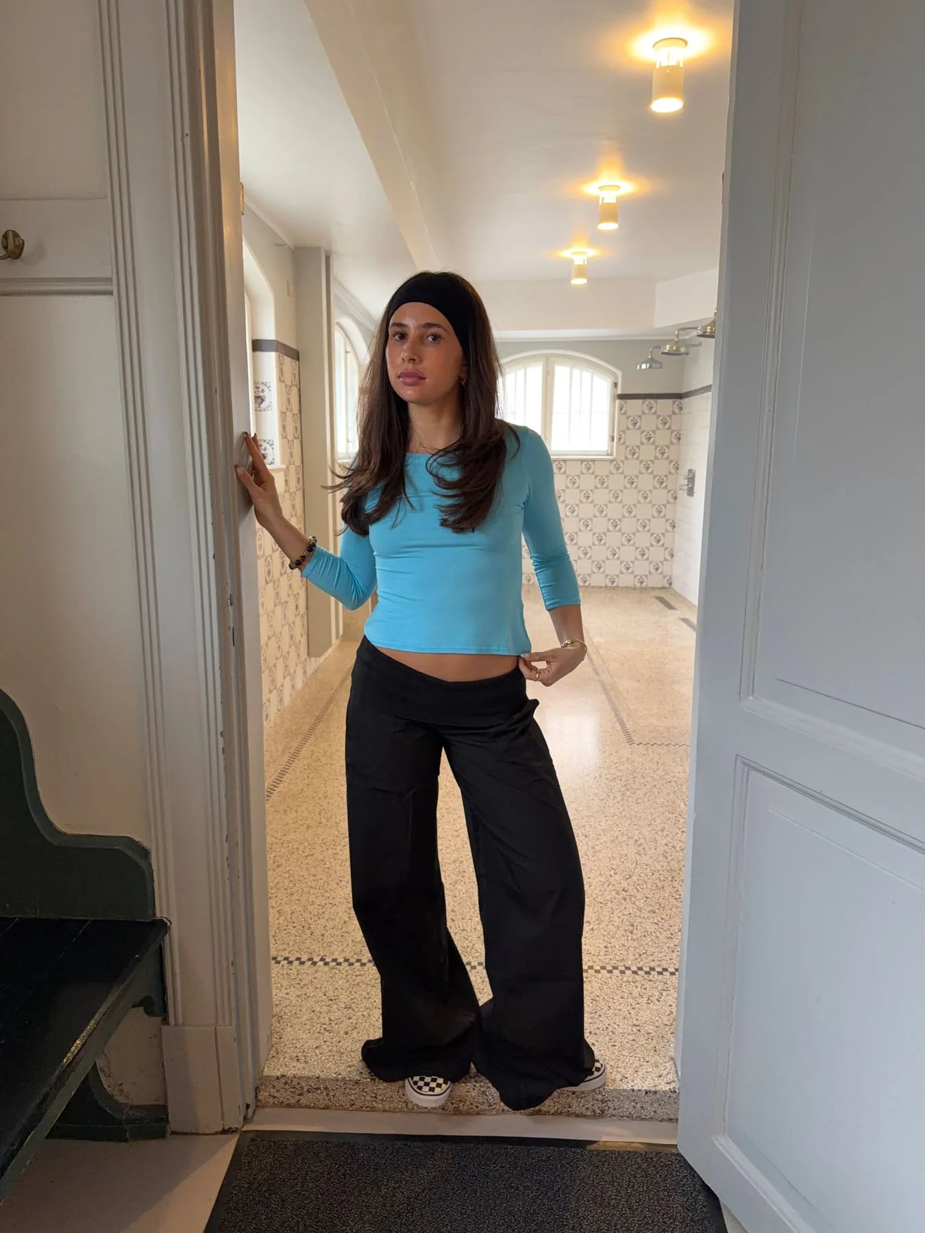 Suza pants with ribbed waist - Black 10 Suza pants with ribbed waist - Black
