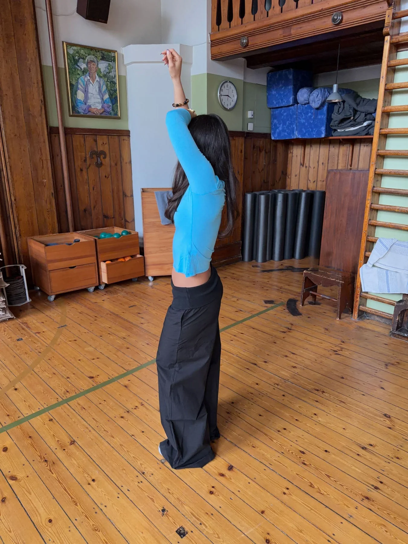Suza pants with ribbed waist - Black 2 Suza pants with ribbed waist - Black