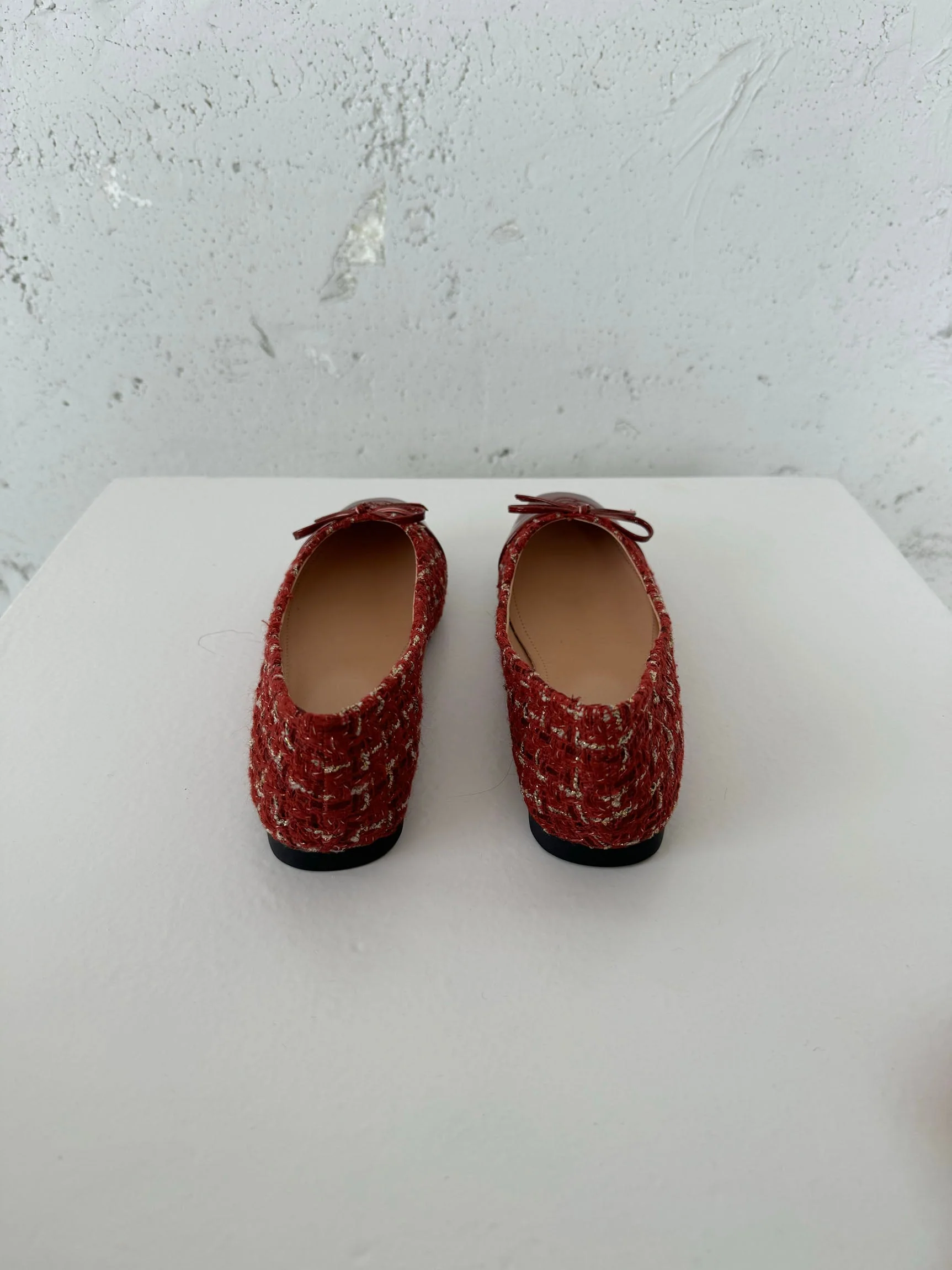 Zamora ballet flats with pattern and bow - Red 11 Zamora ballet flats with pattern and bow - Red
