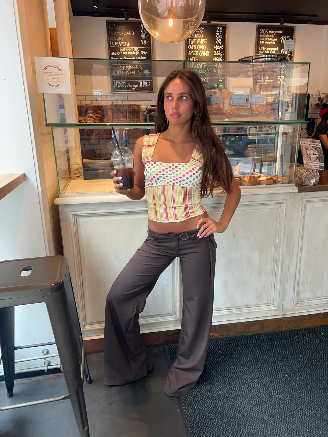 Vinna suit pants with metal ring - Brown 7 Vinna suit pants with metal ring - Brown