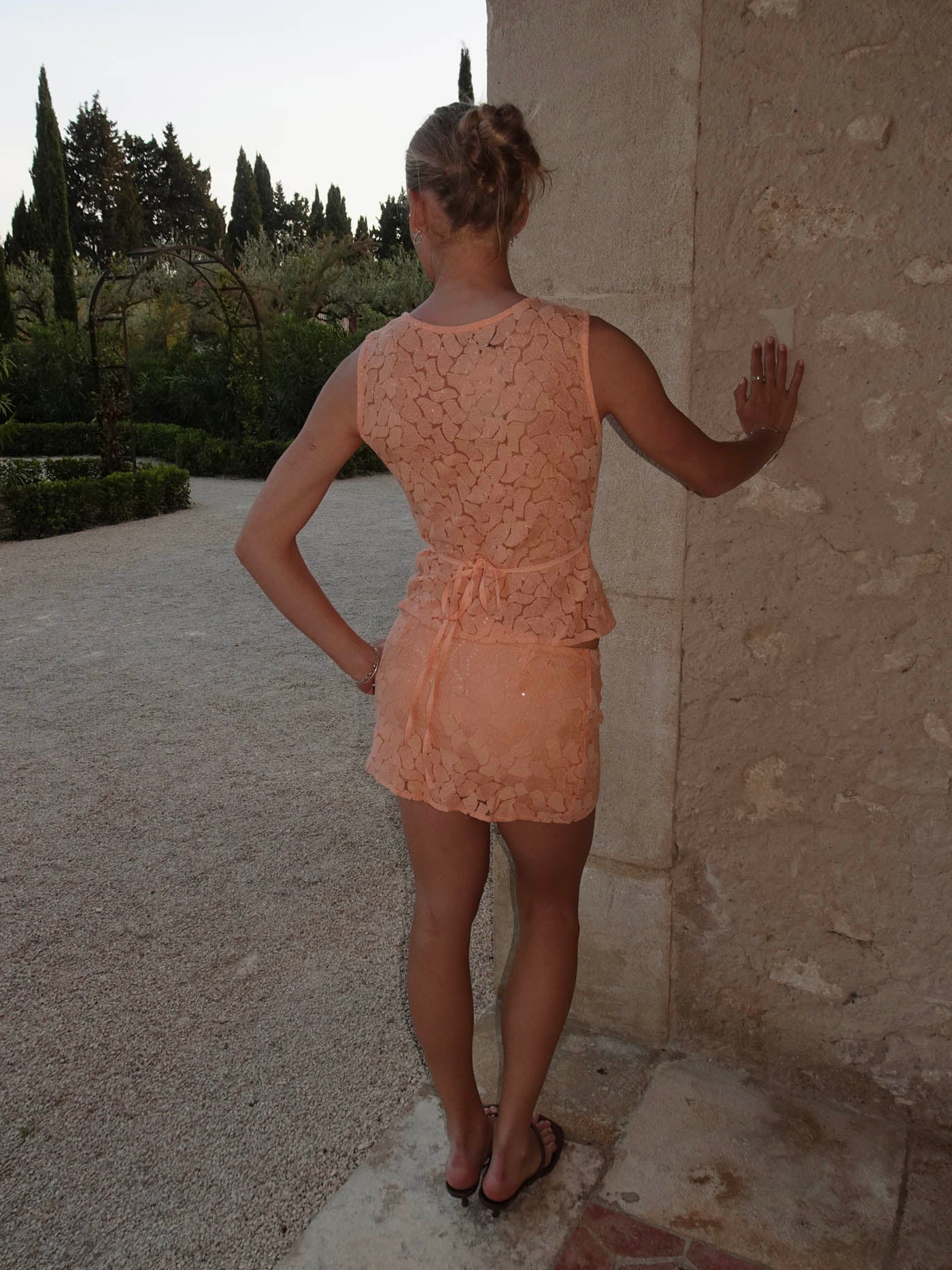 Villana mini skirt with pattern – Orange 3 Villana mini skirt with pattern – Orange
