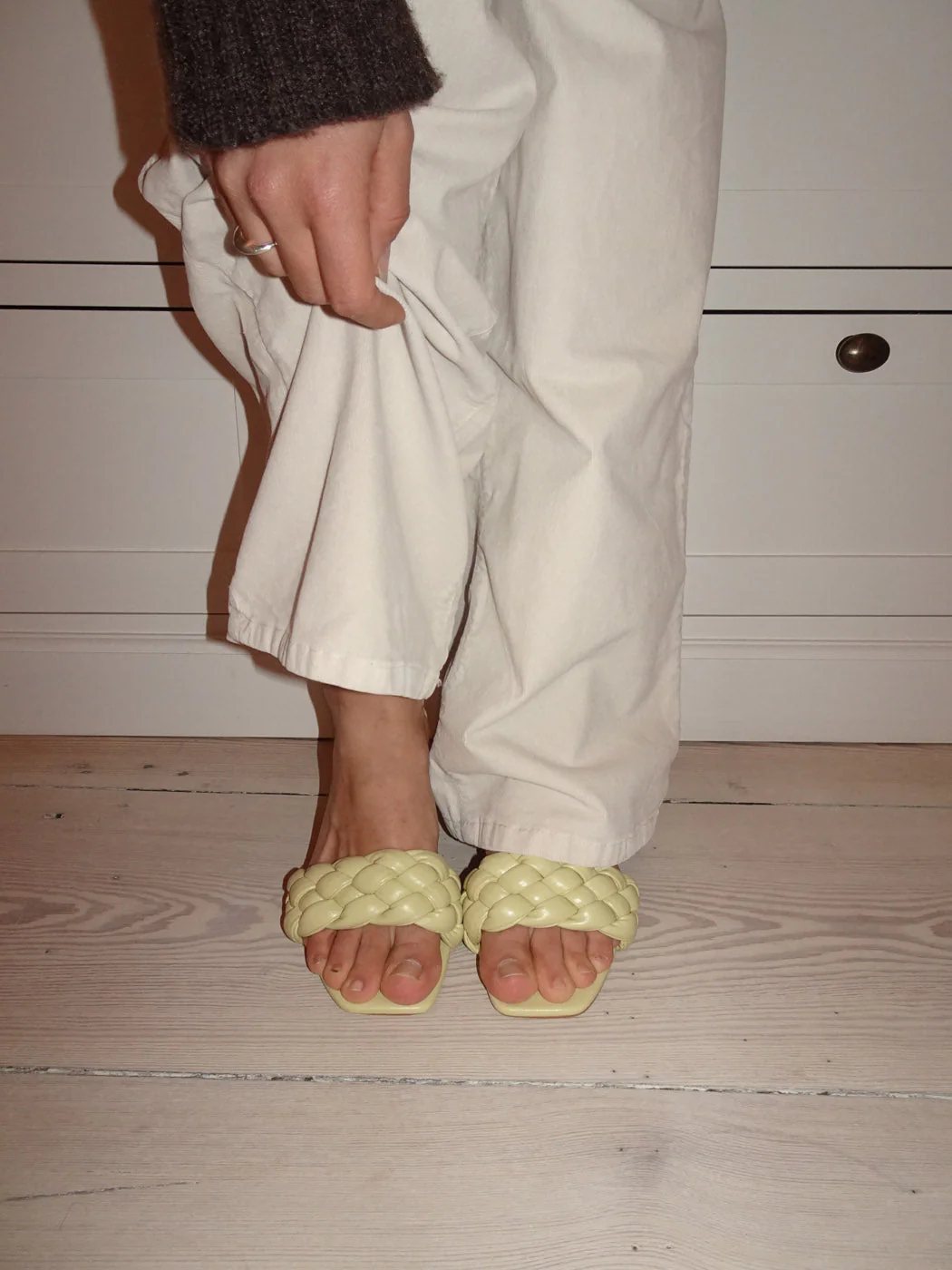 Yasmin woven mules – Light Yellow 3 Yasmin woven mules – Light Yellow