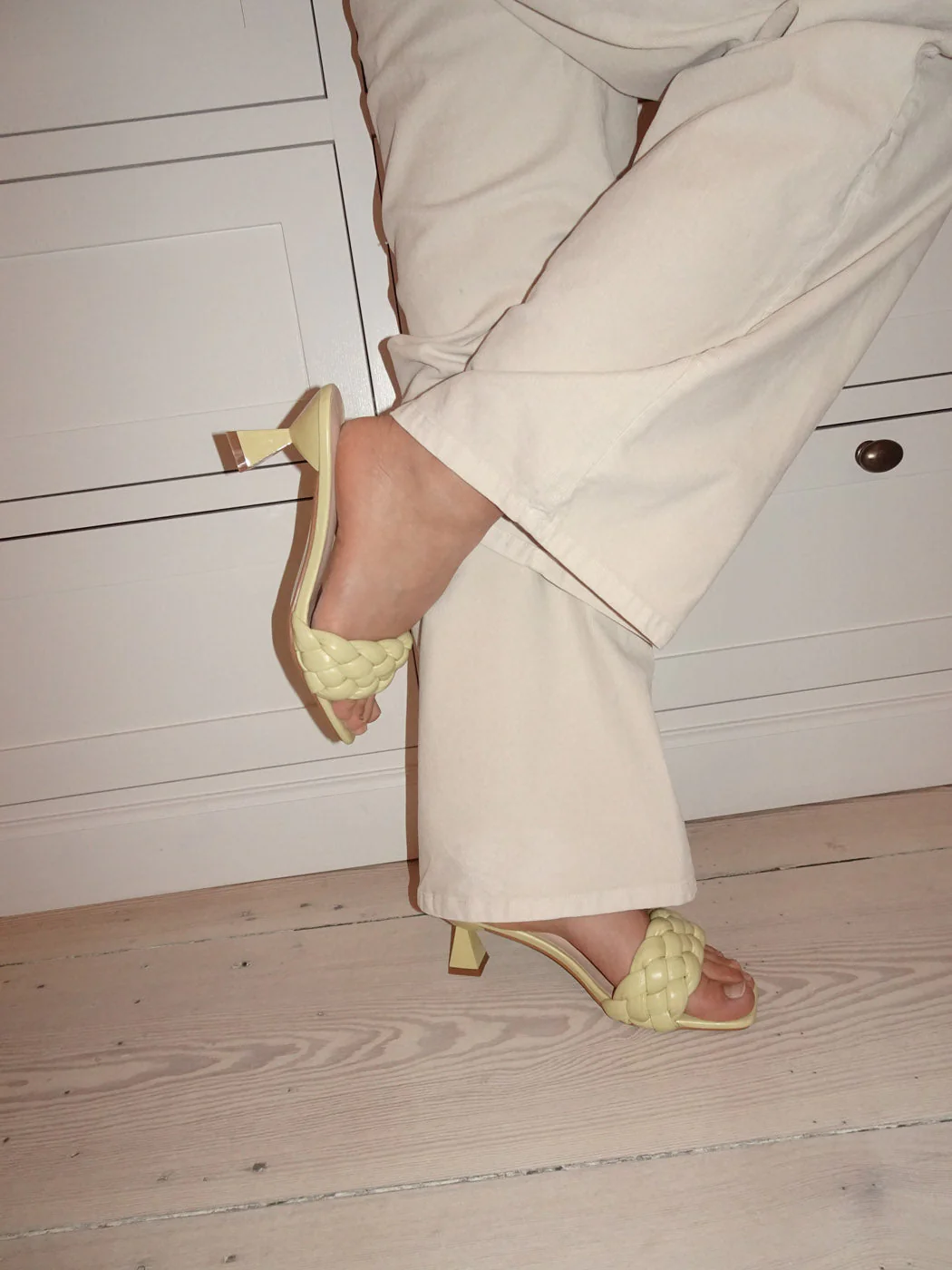 Yasmin woven mules – Light Yellow 4 Yasmin woven mules – Light Yellow