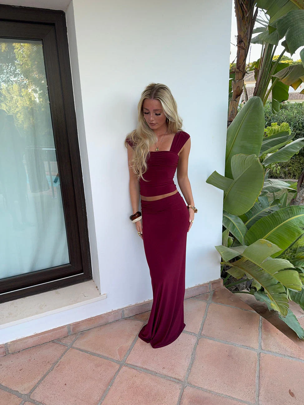 Yasmina maxi skirt – Burgundy 4 Yasmina maxi skirt – Burgundy