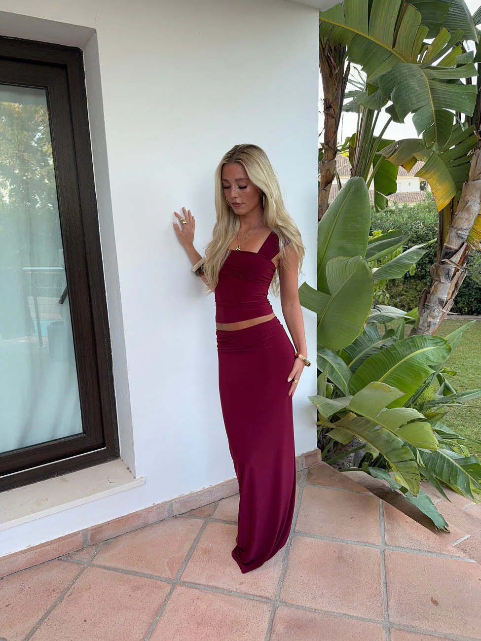 Yasmina maxi skirt – Burgundy 6 Yasmina maxi skirt – Burgundy
