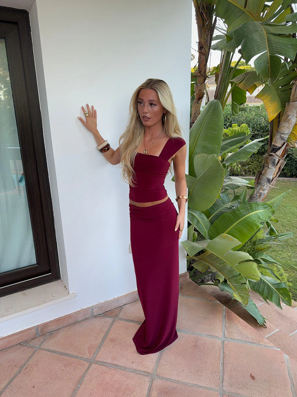 Yasmina maxi skirt – Burgundy 9 Yasmina maxi skirt – Burgundy
