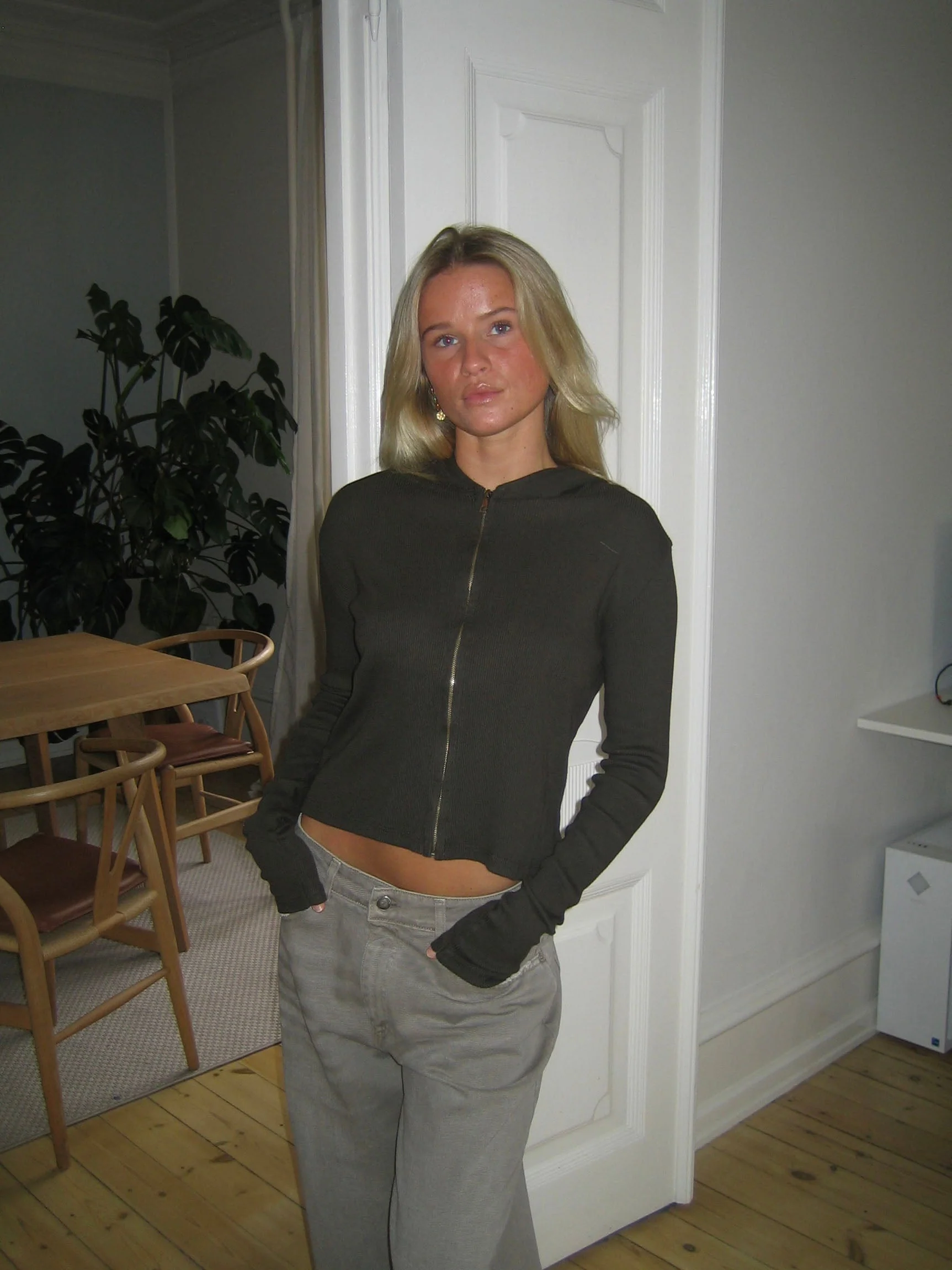 Isaline ribbed hoodie with zip - Brown 10 Isaline ribbed hoodie with zip - Brown