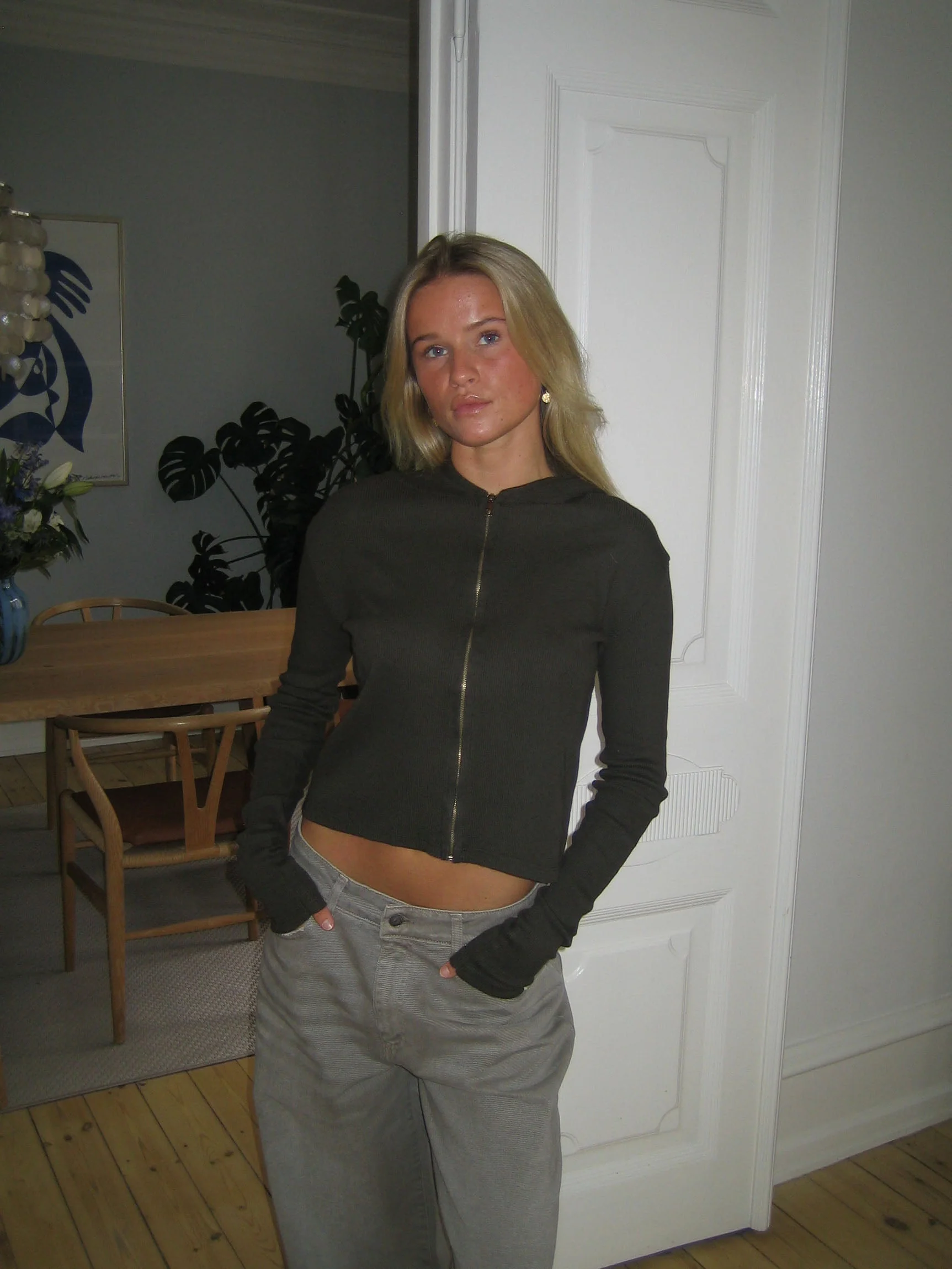 Isaline ribbed hoodie with zip - Brown 7 Isaline ribbed hoodie with zip - Brown