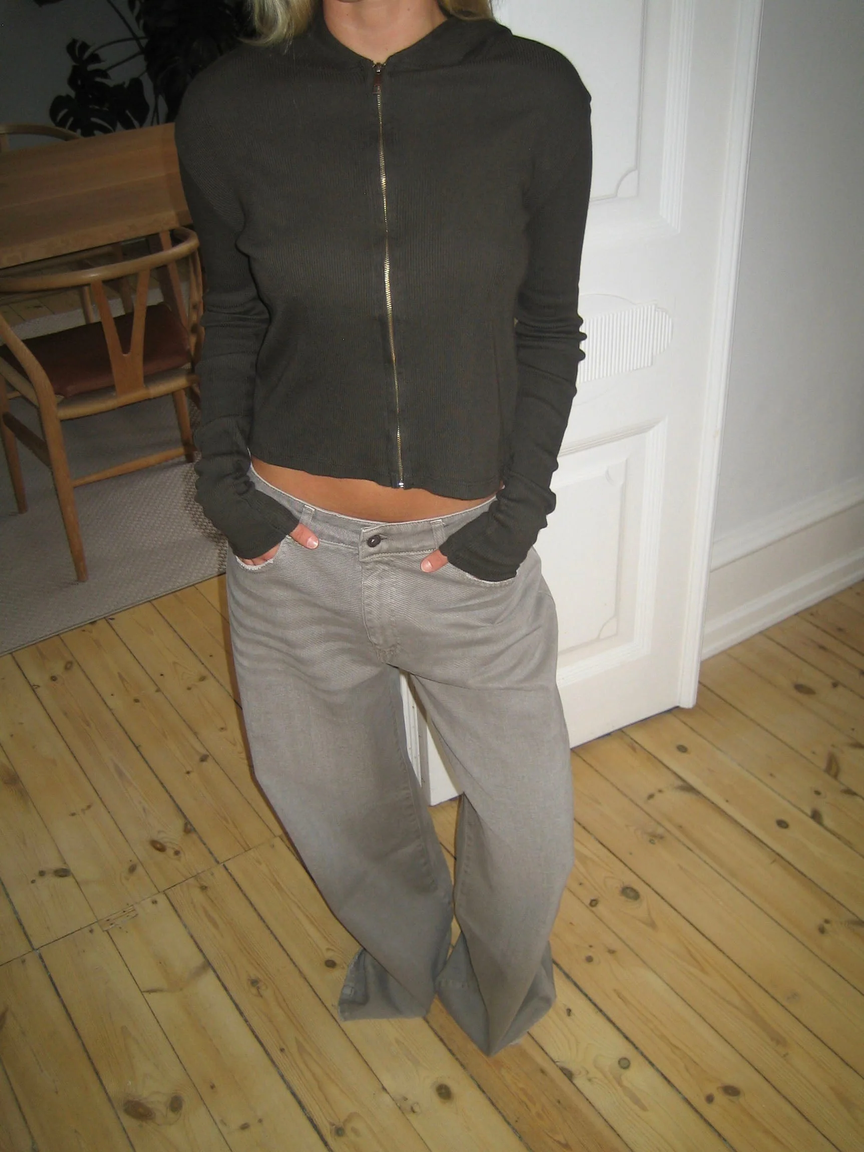 Isaline ribbed hoodie with zip - Brown 8 Isaline ribbed hoodie with zip - Brown