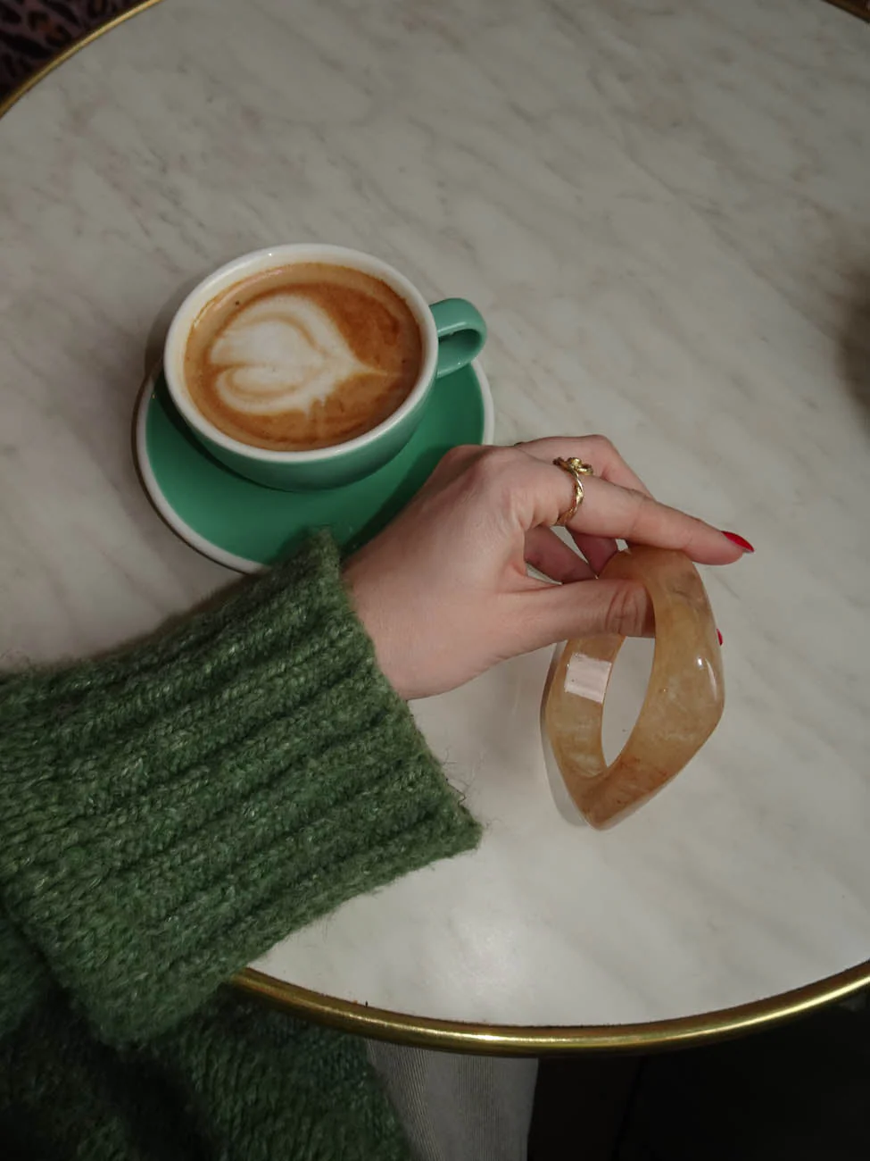 Lykke chunky bangle - Light caramel 4 Lykke chunky bangle - Light caramel