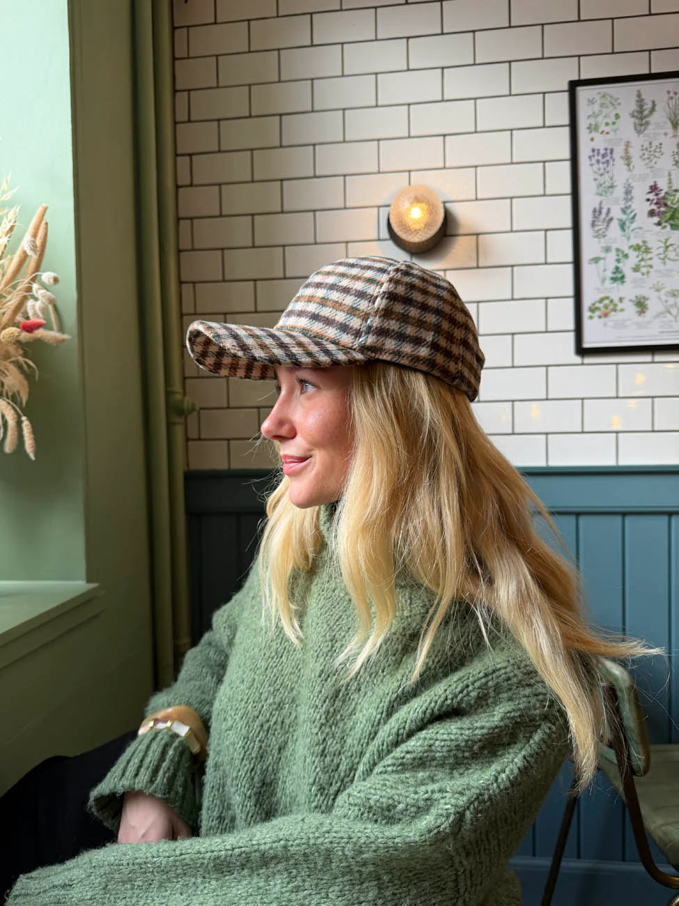 Madeline cap with med checkers - Multi colored 3 Madeline cap with med checkers - Multi colored