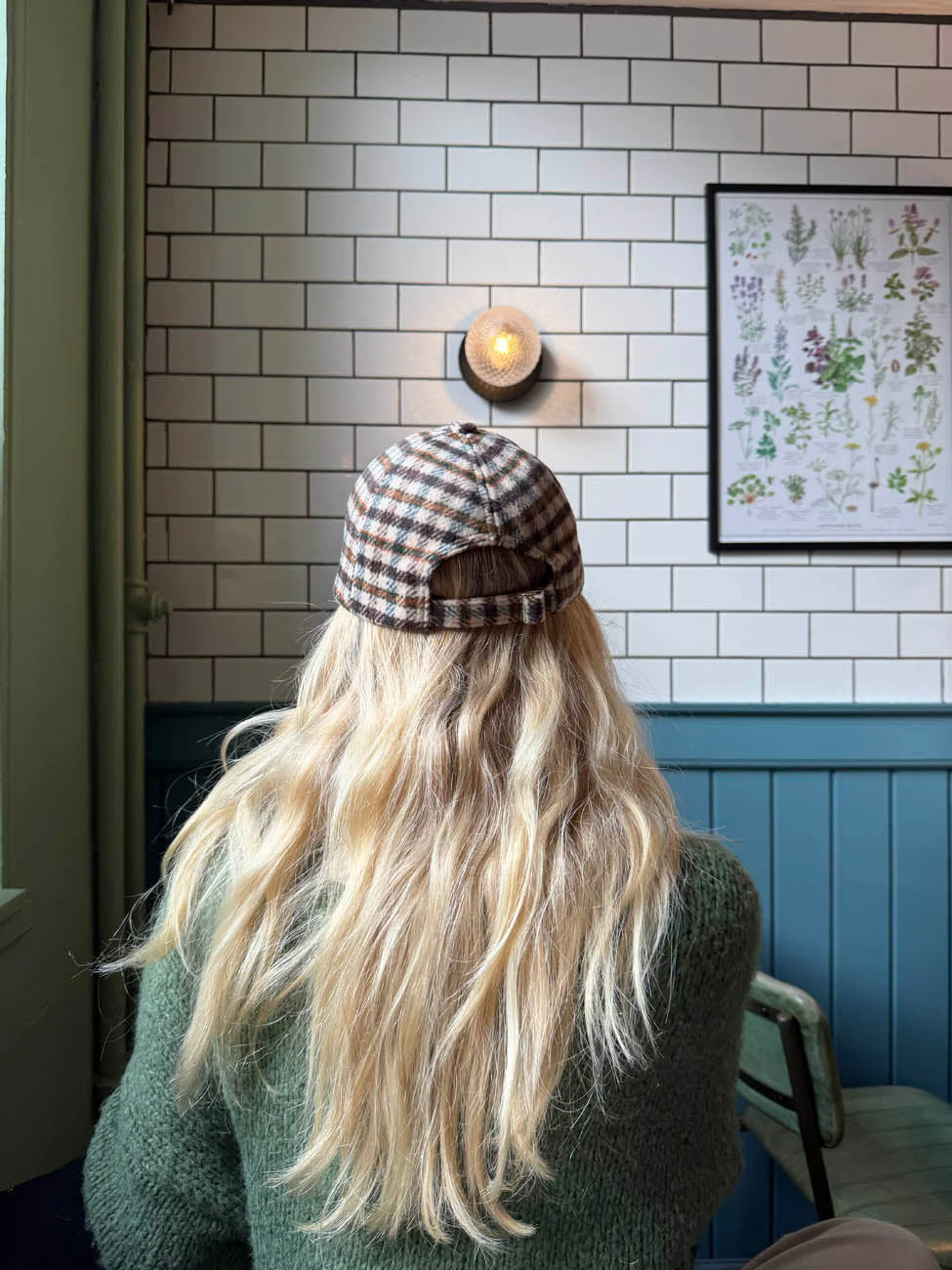 Madeline cap with med checkers - Multi colored 6 Madeline cap with med checkers - Multi colored