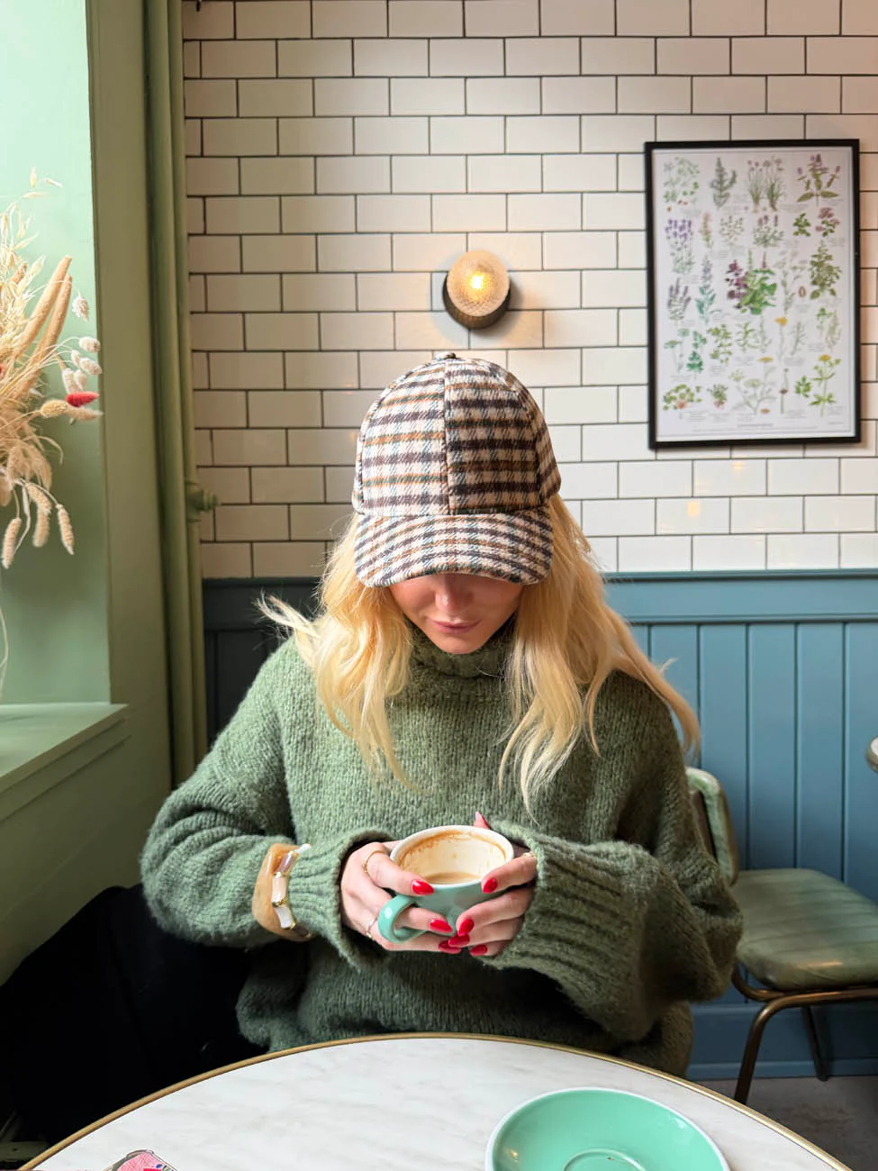 Madeline cap with med checkers - Multi colored 7 Madeline cap with med checkers - Multi colored