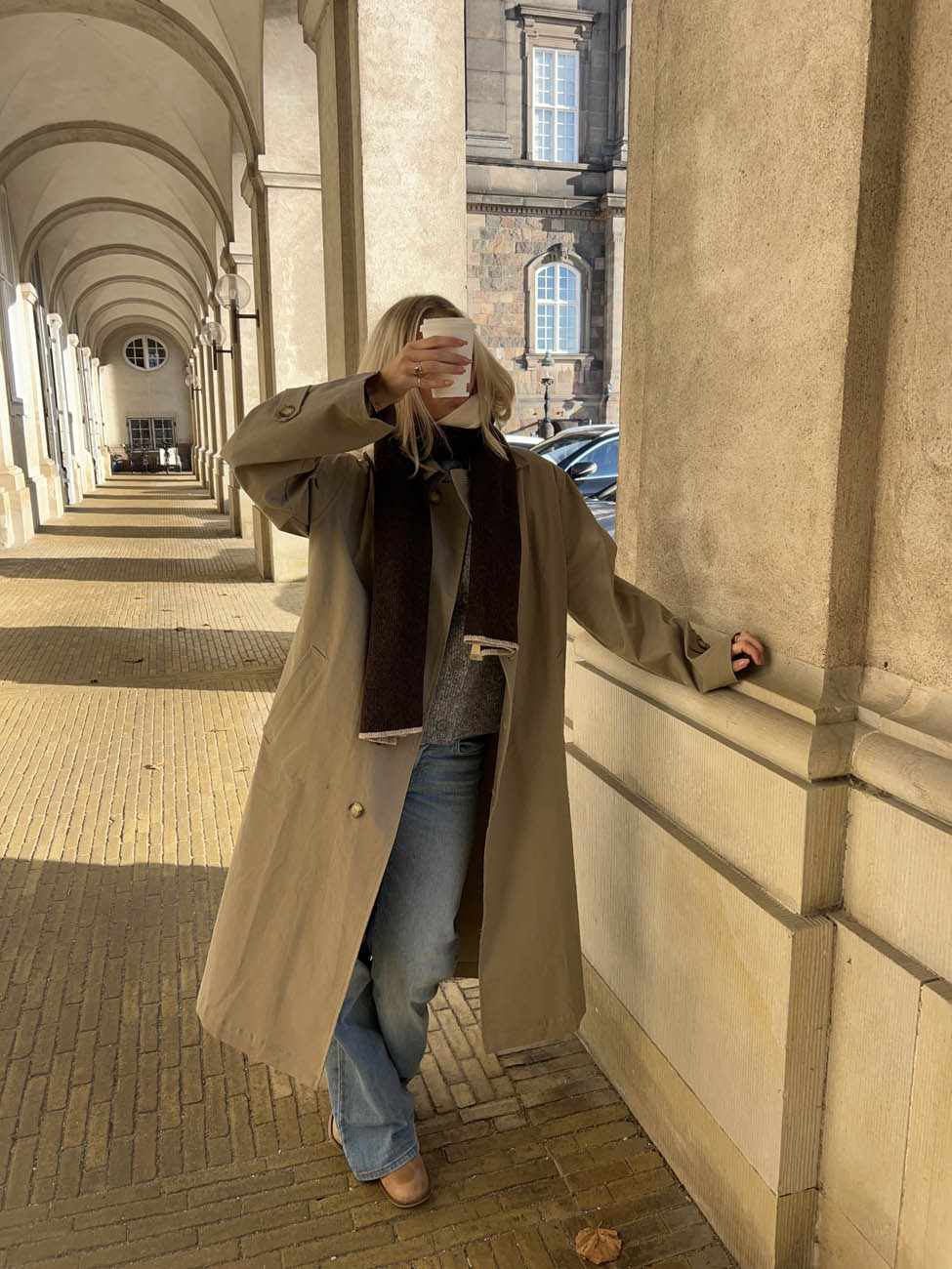 Liroline scarf – Brown/off-white 4 Liroline scarf – Brown/off-white