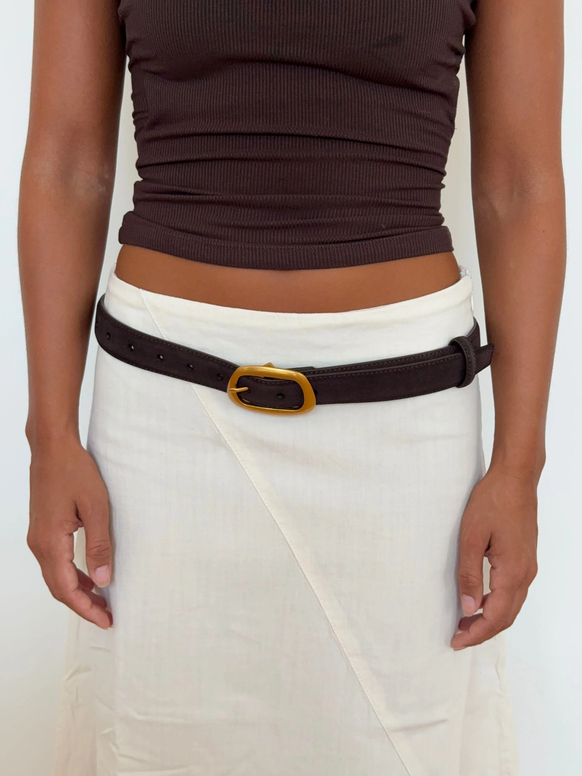 Heritage belt - Dark brown/gold