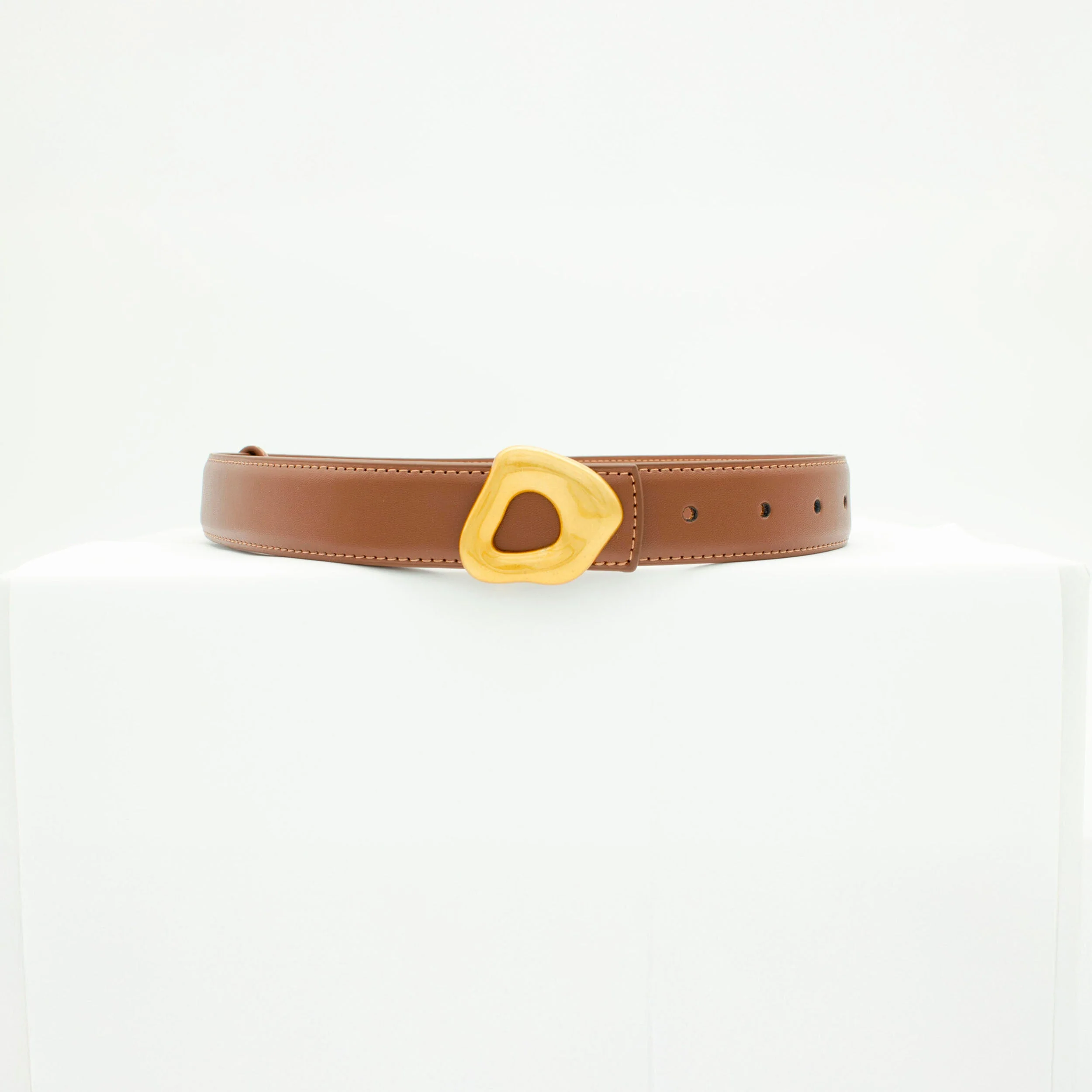 Forma belt - Brown/gold 2 Forma belt - Brown/gold