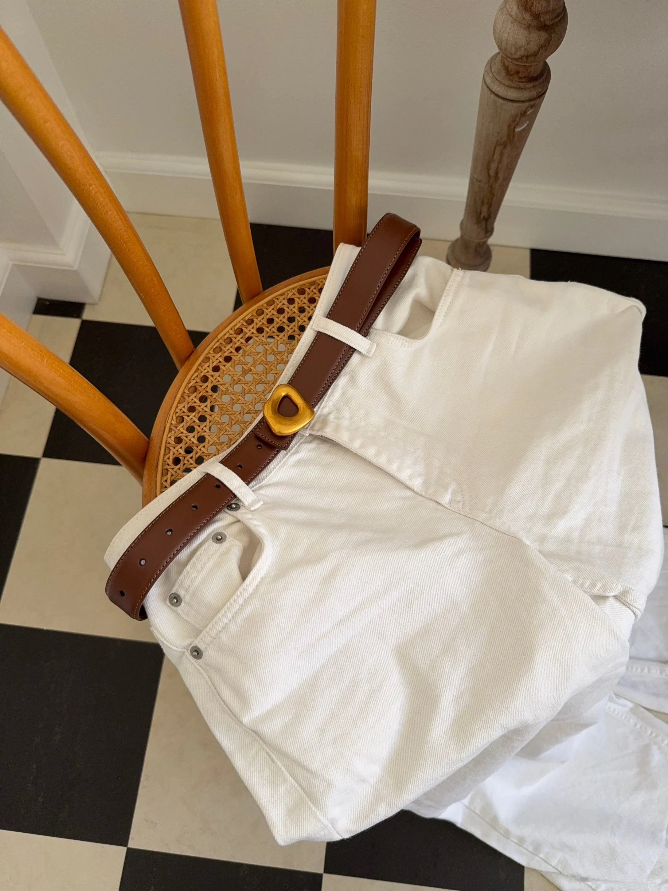 Forma belt - Brown/gold 3 Forma belt - Brown/gold