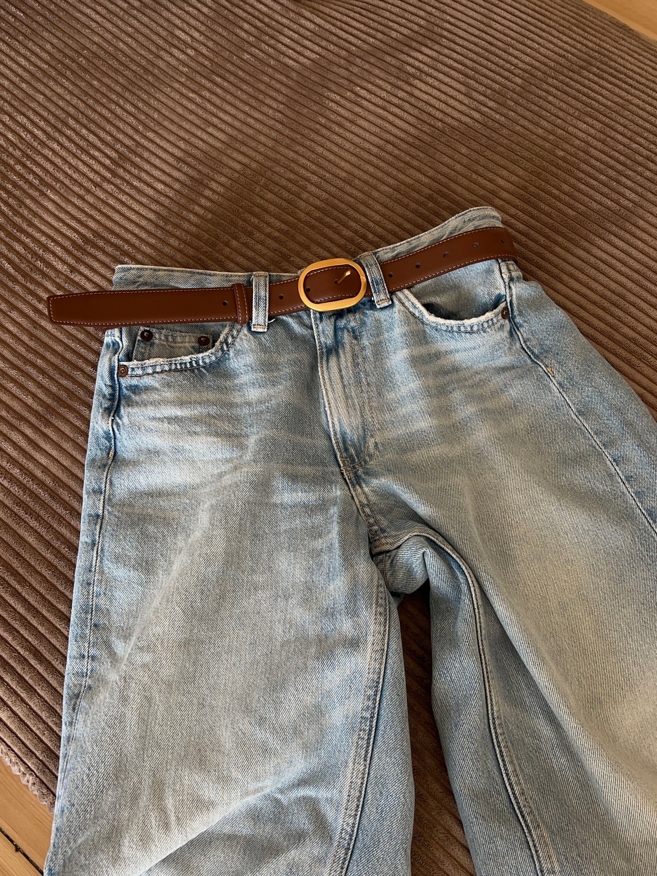 Classic belt - Brown/gold 2 Classic belt - Brown/gold