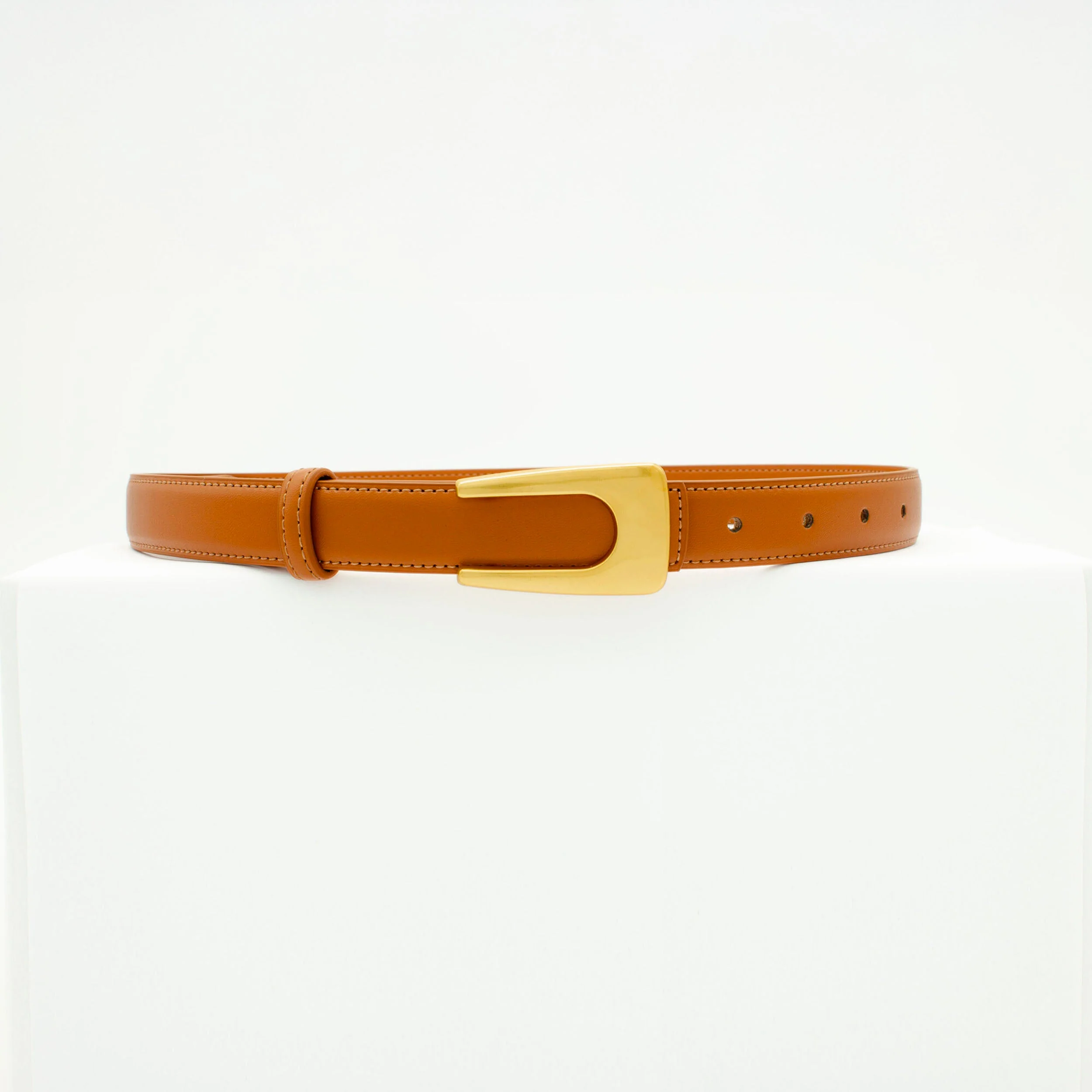 Edge belt - Brun/gold 2 Edge belt - Brun/gold