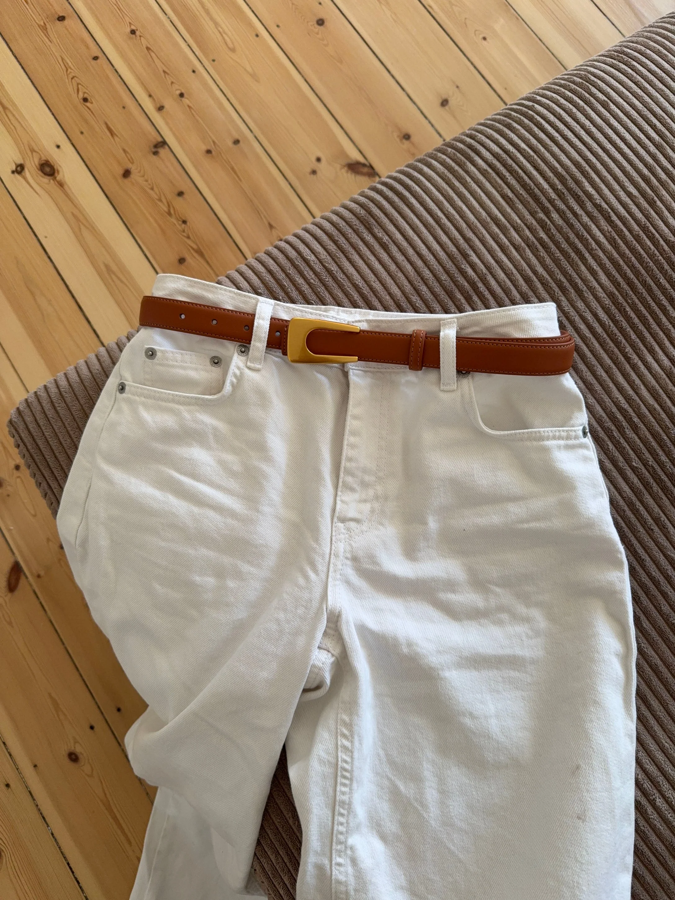 Edge belt - Brun/gold 3 Edge belt - Brun/gold