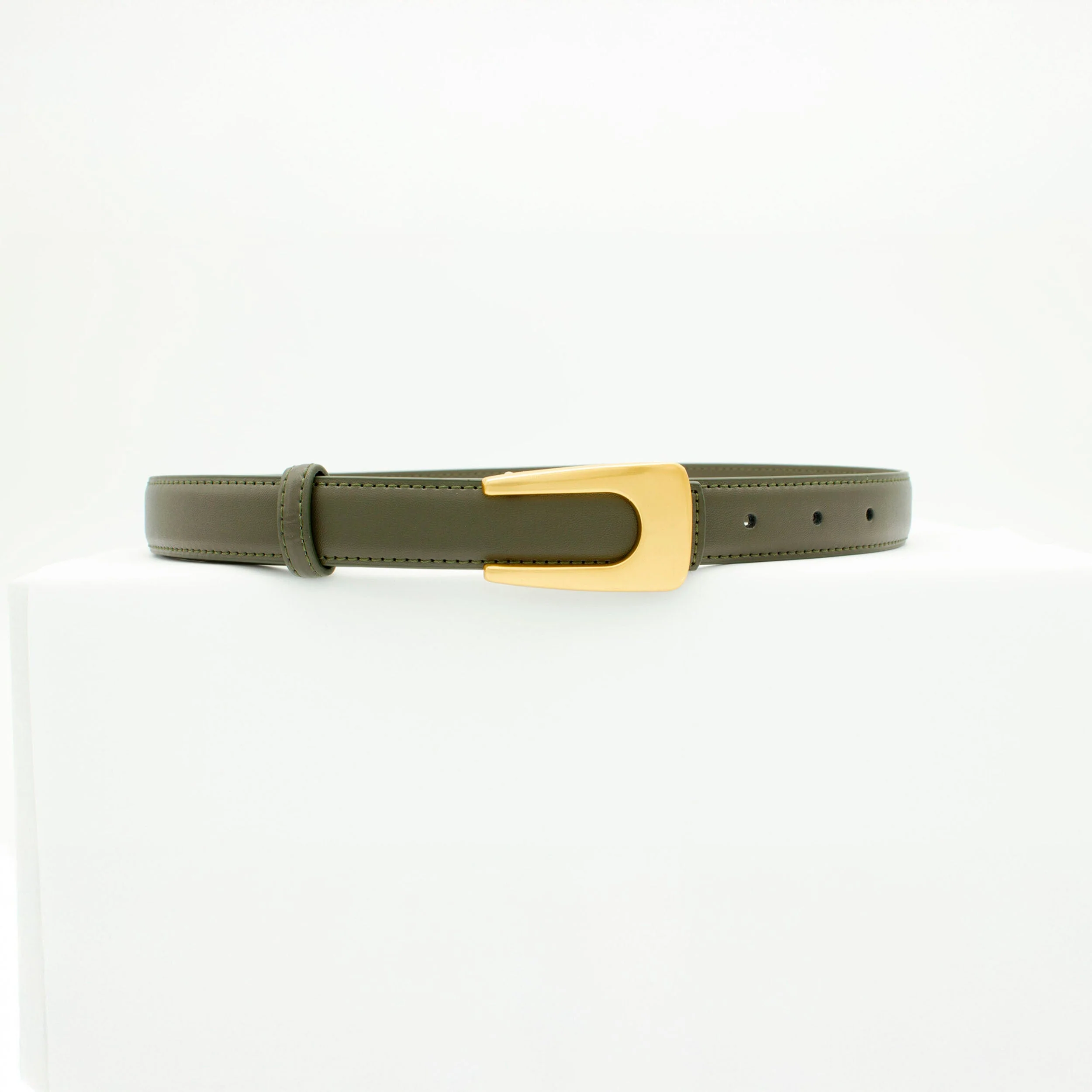 Edge belt - Dark green/gold 2 Edge belt - Dark green/gold