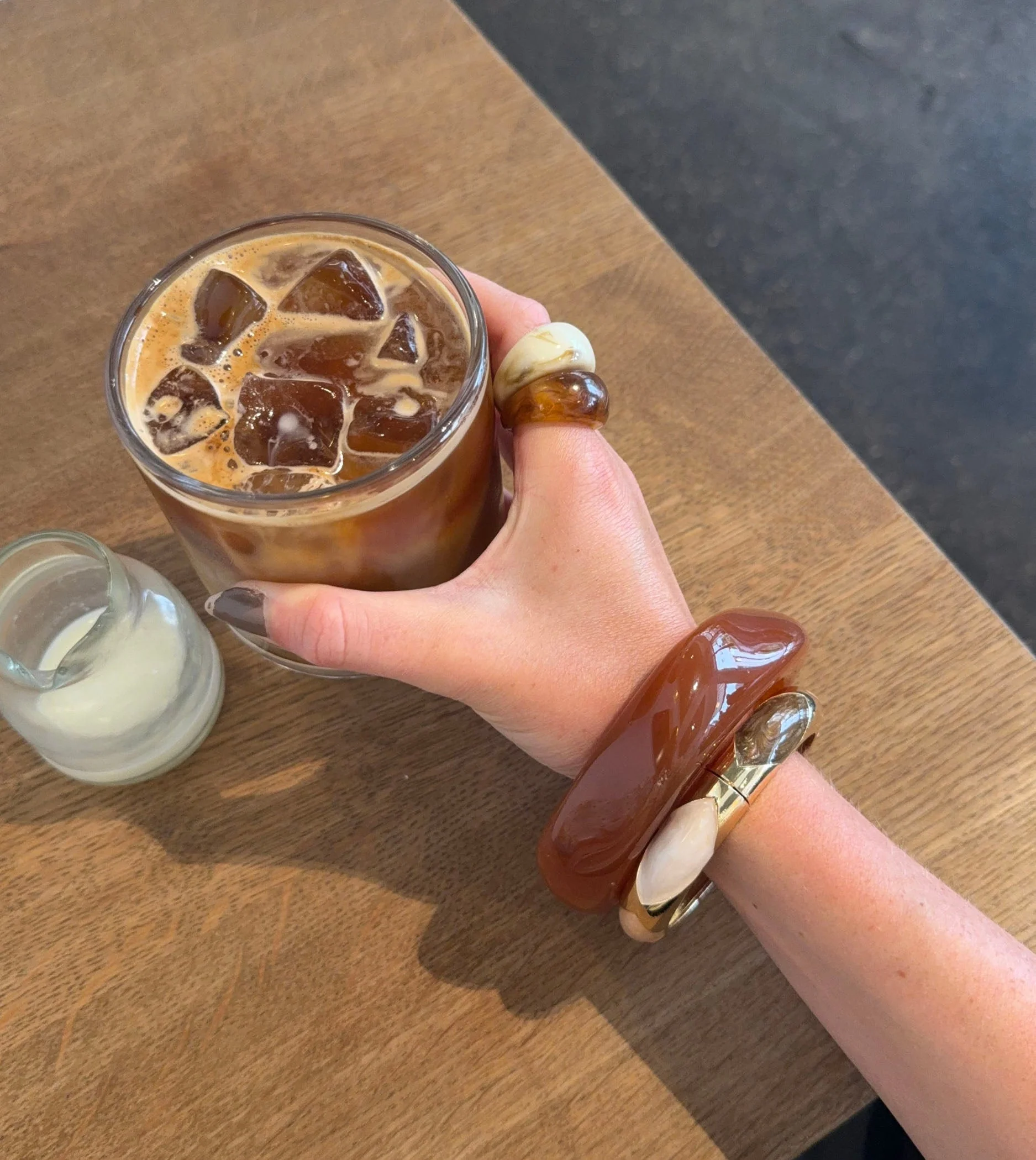 Lykke chunky bracelet – Dark caramel 1 Lykke chunky bracelet – Dark caramel