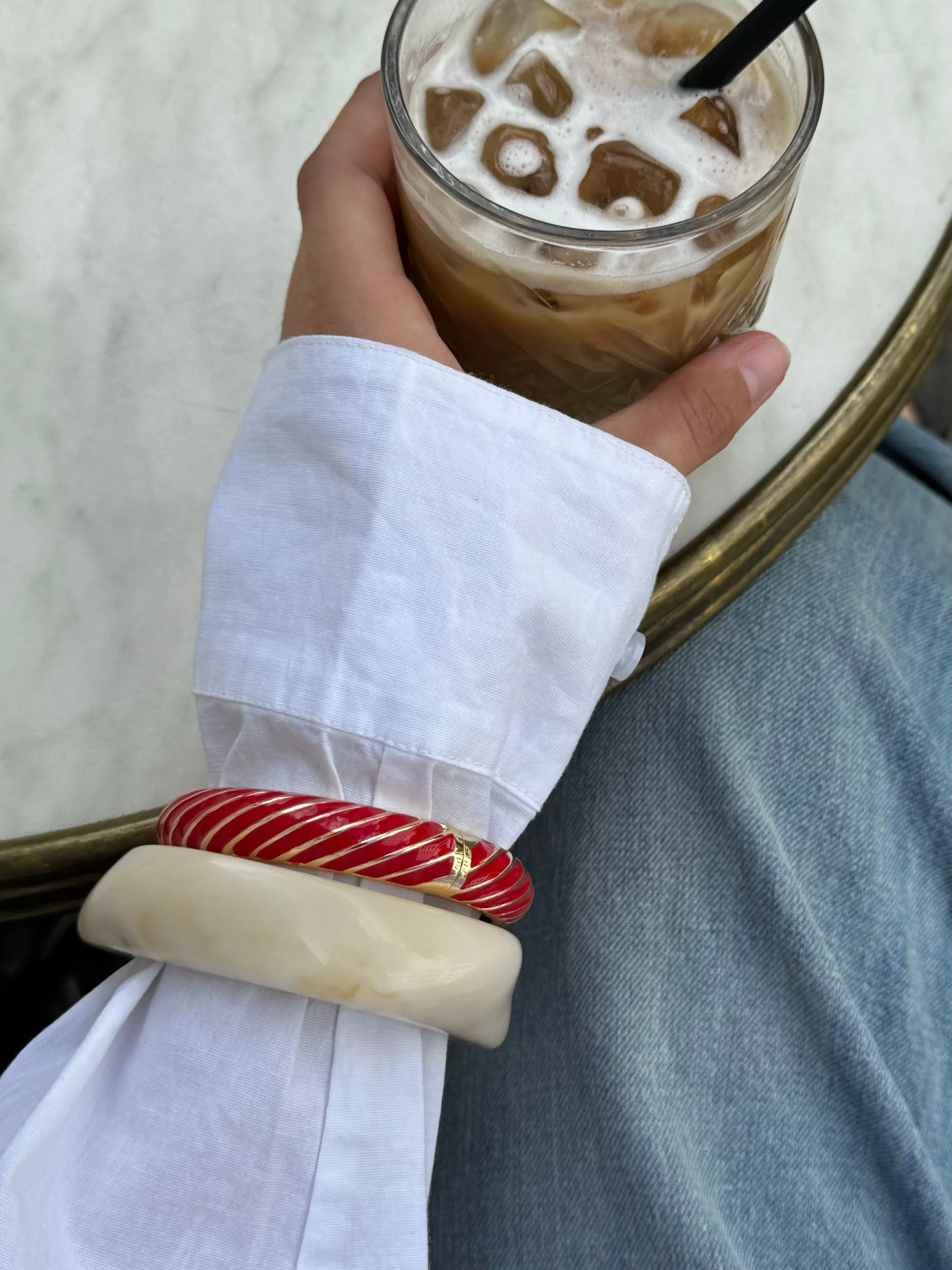 Eivora bracelet with stripes – Red/gold 7 Eivora bracelet with stripes – Red/gold