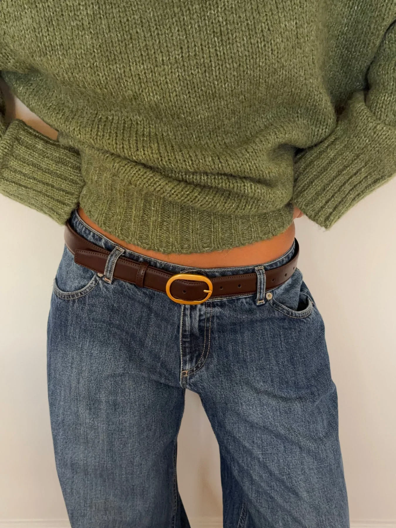 Pure belt – Brown/gold 2 Pure belt – Brown/gold