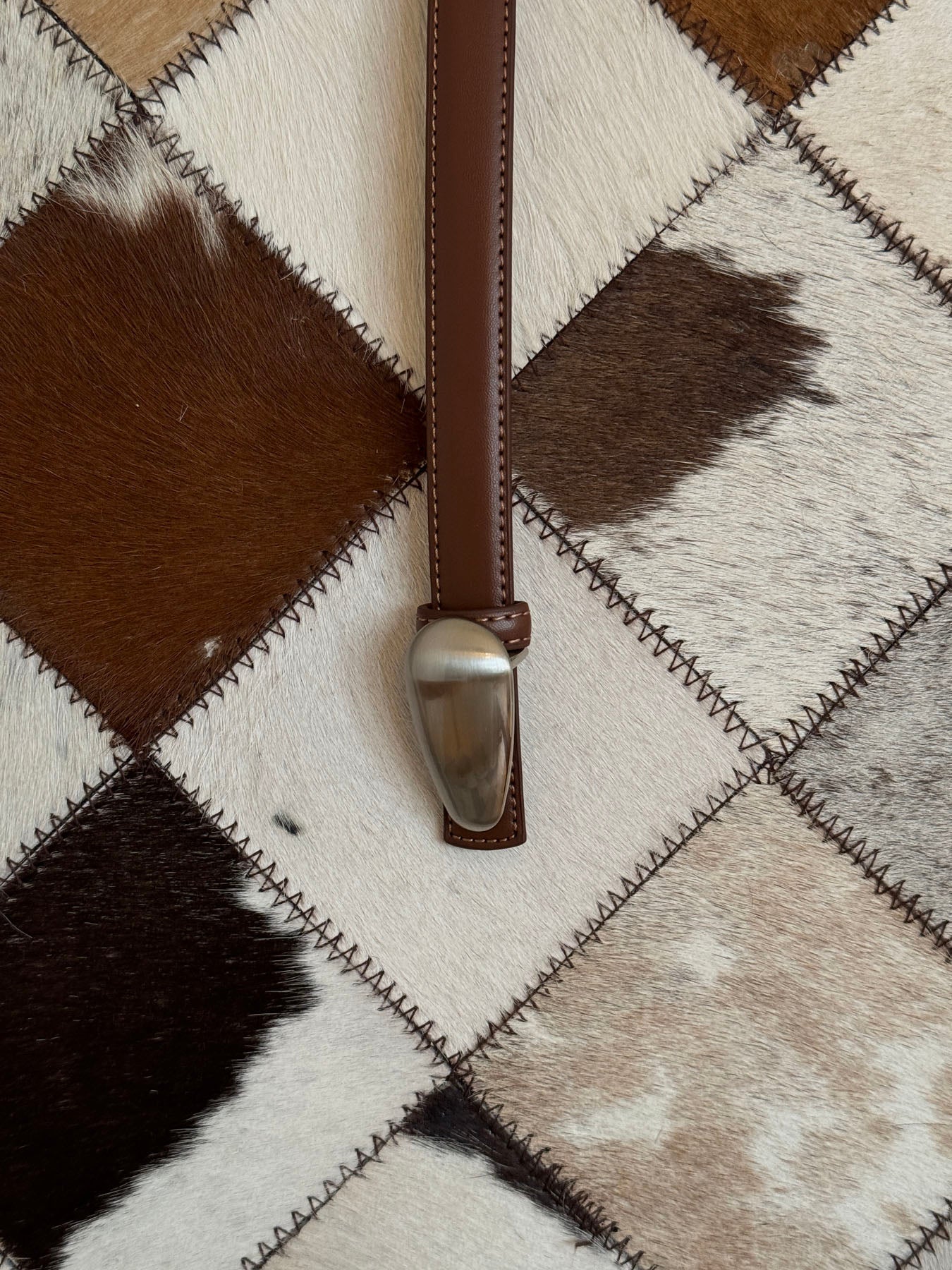 Core belt - Brown/silver 6 Core belt - Brown/silver