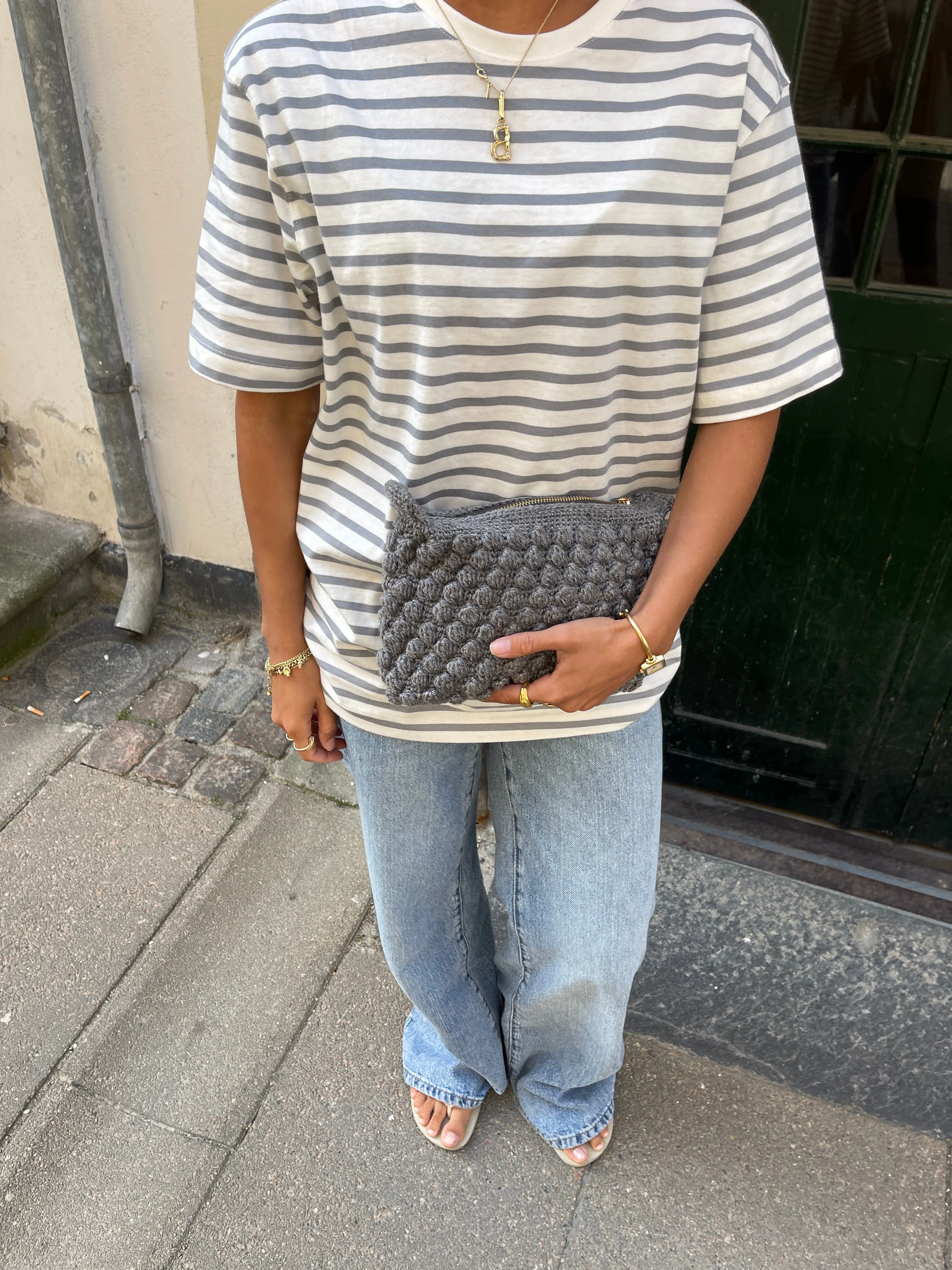 Crochet clutch - Dark grey 6 Crochet clutch - Dark grey