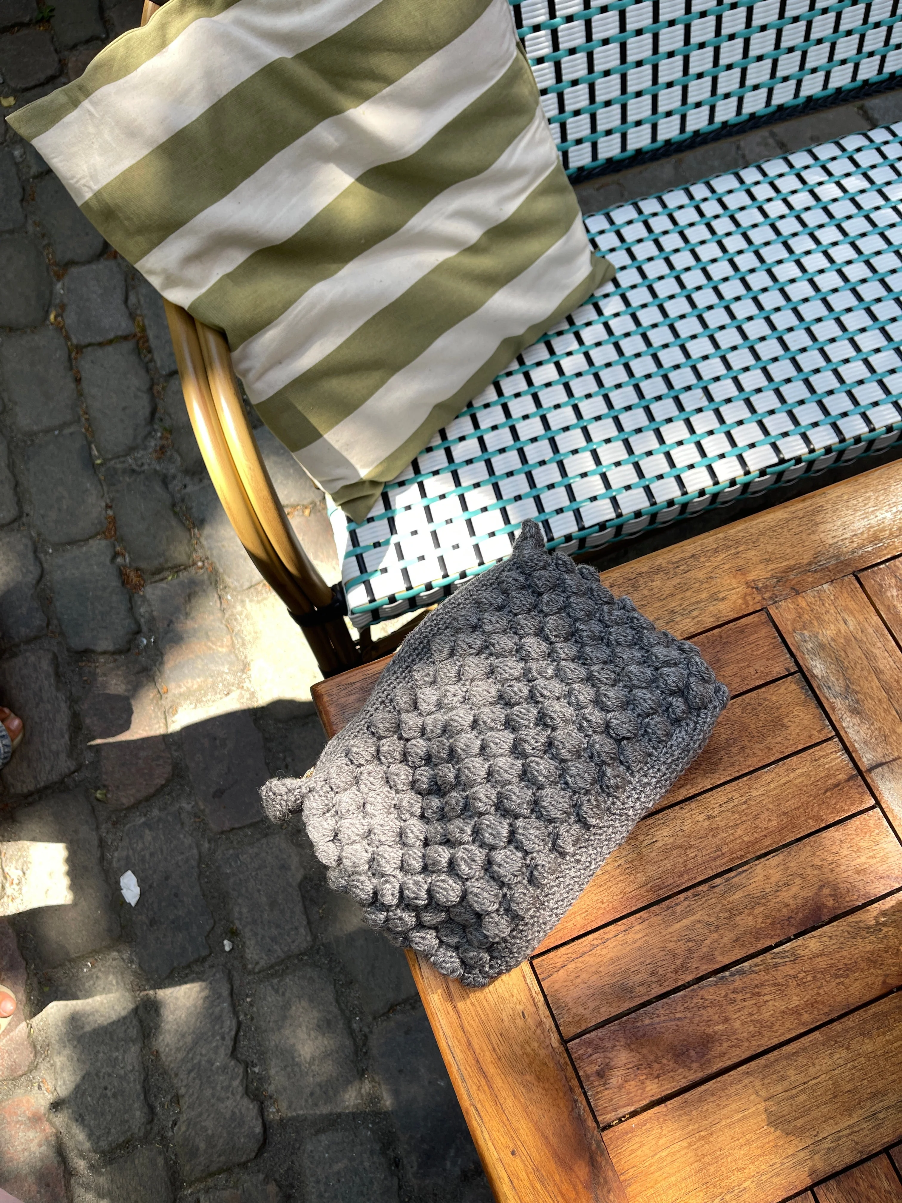 Crochet clutch - Dark grey 7 Crochet clutch - Dark grey