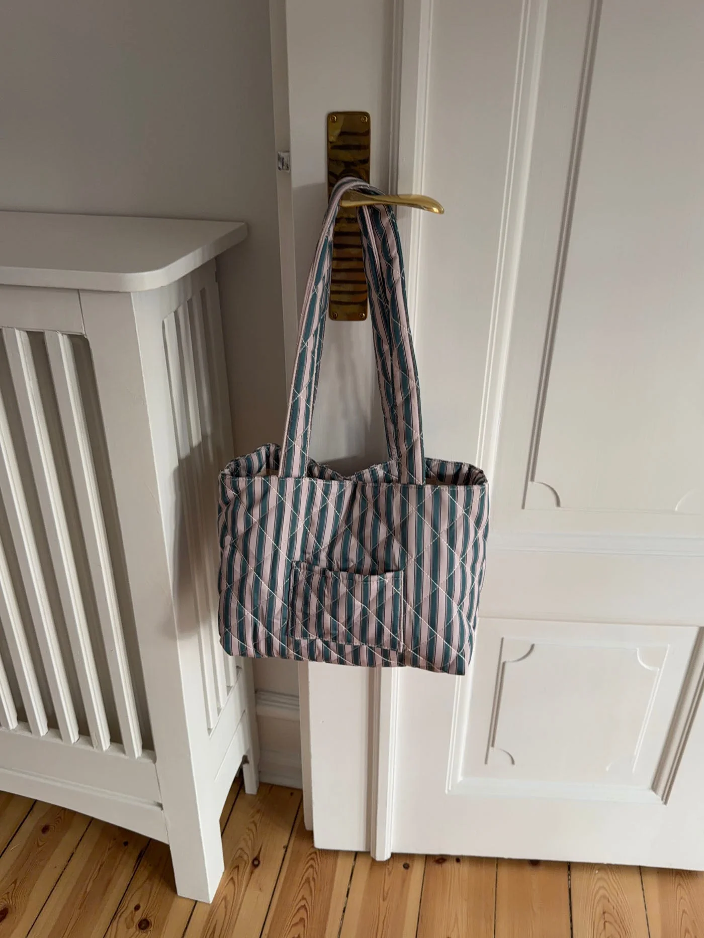 Honey tote bag with stripes - Beige/green 5 Honey tote bag with stripes - Beige/green