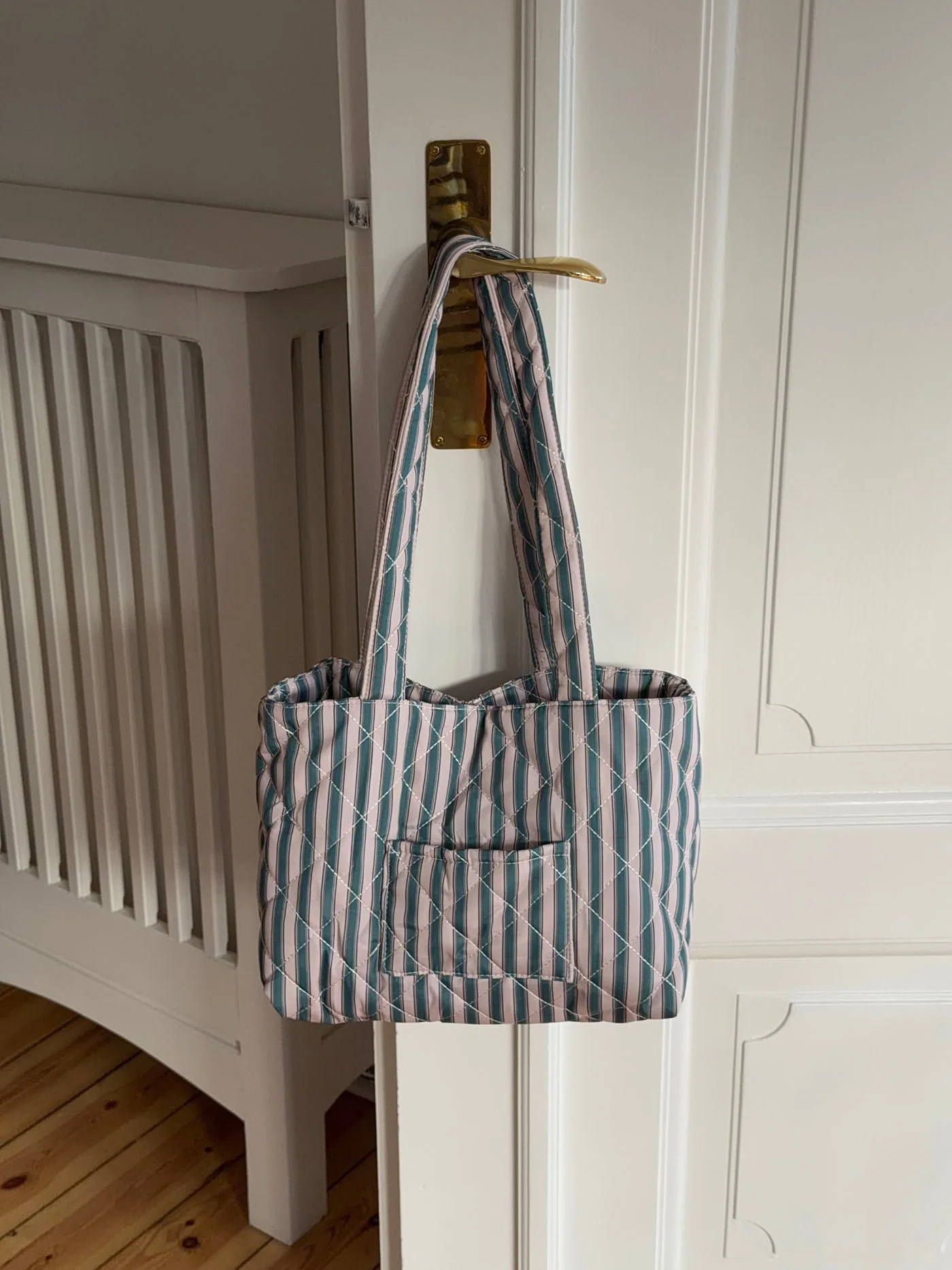 Honey tote bag with stripes - Beige/green 6 Honey tote bag with stripes - Beige/green