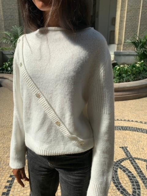 Matilde W knit with buttons - Off white 2 Matilde W knit with buttons - Off white