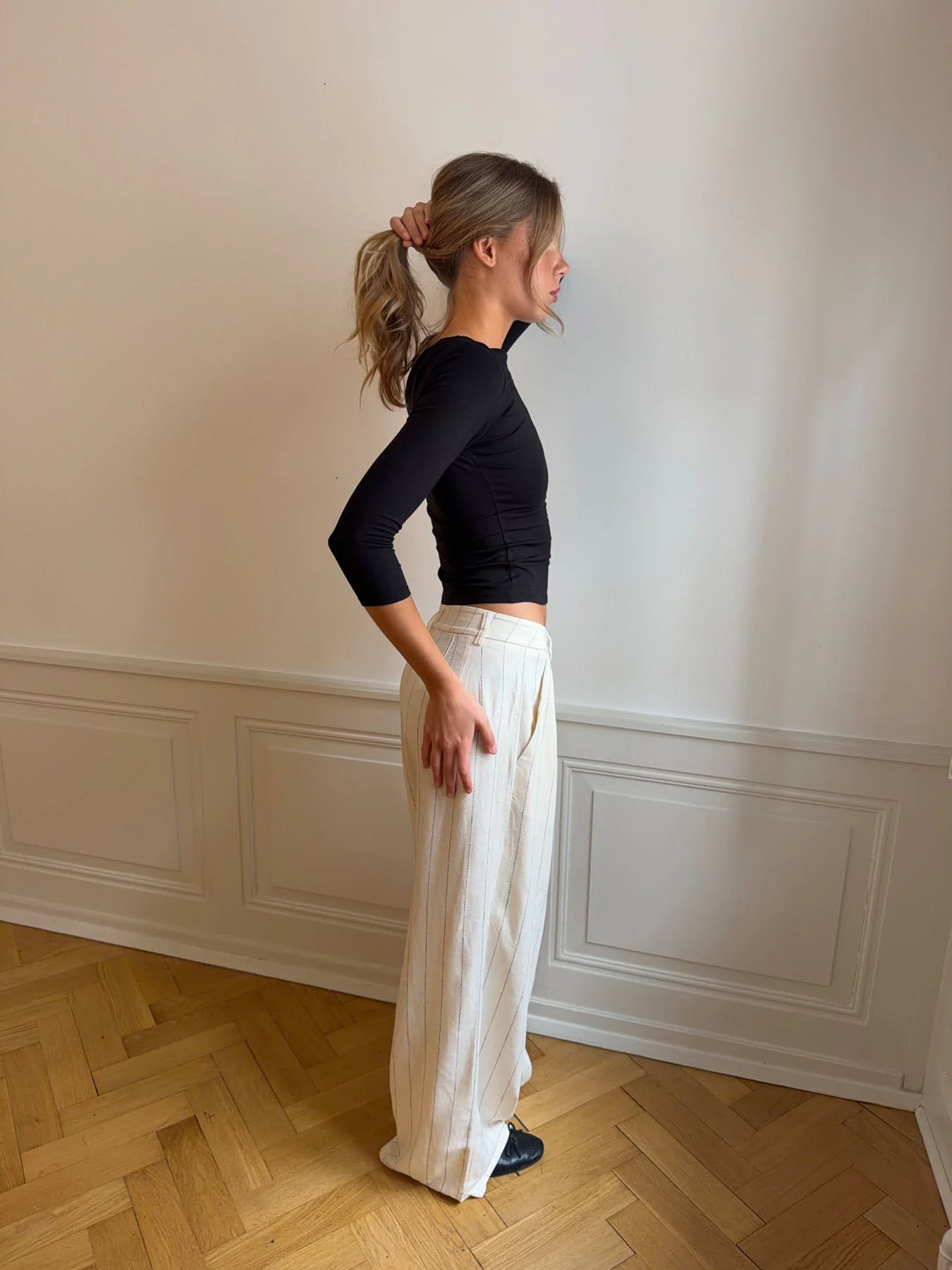 Birna trousers in linen blend - Cream 7 Birna trousers in linen blend - Cream
