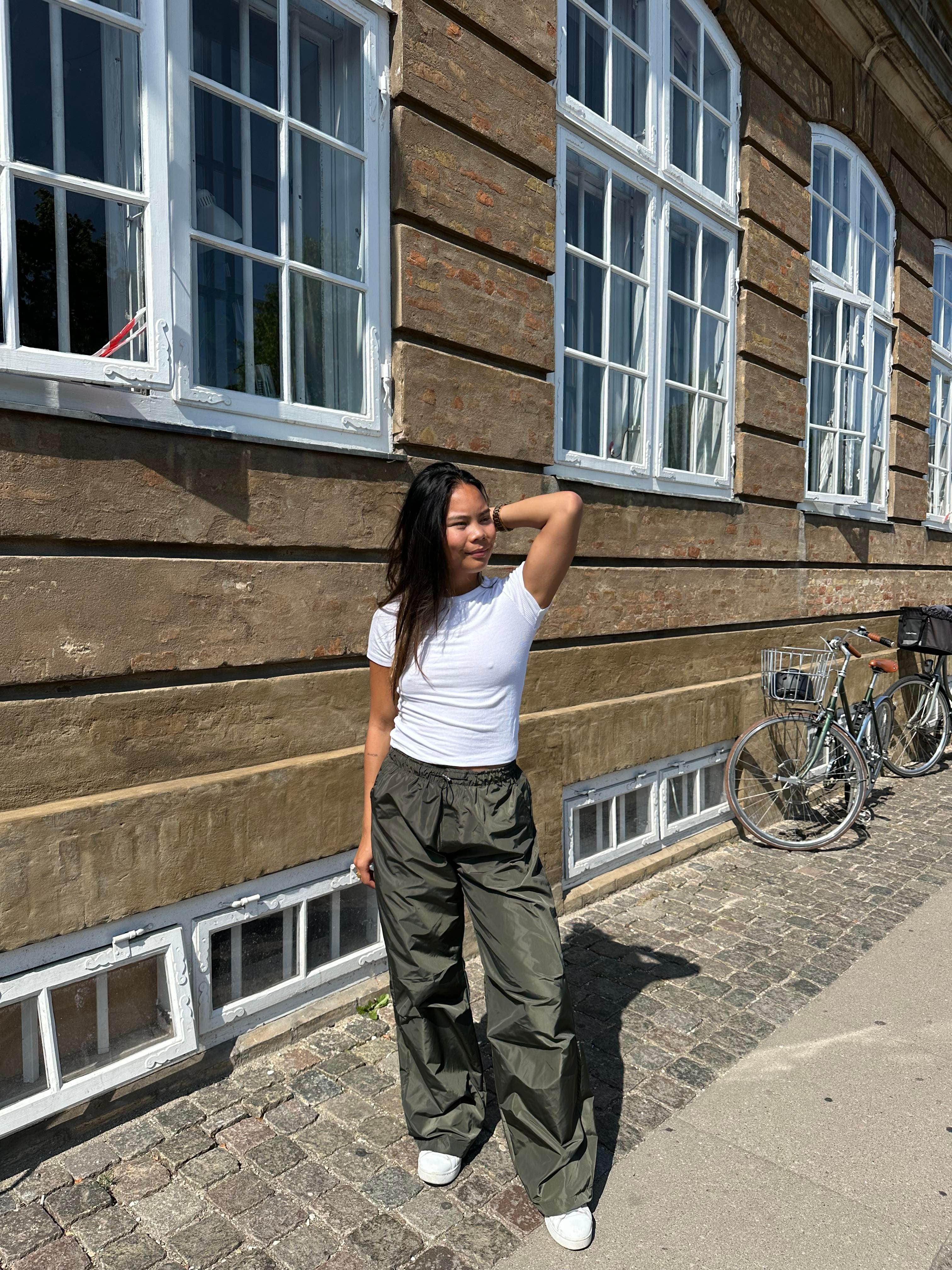 Lesley parachute pants - Khaki 4 Lesley parachute pants - Khaki