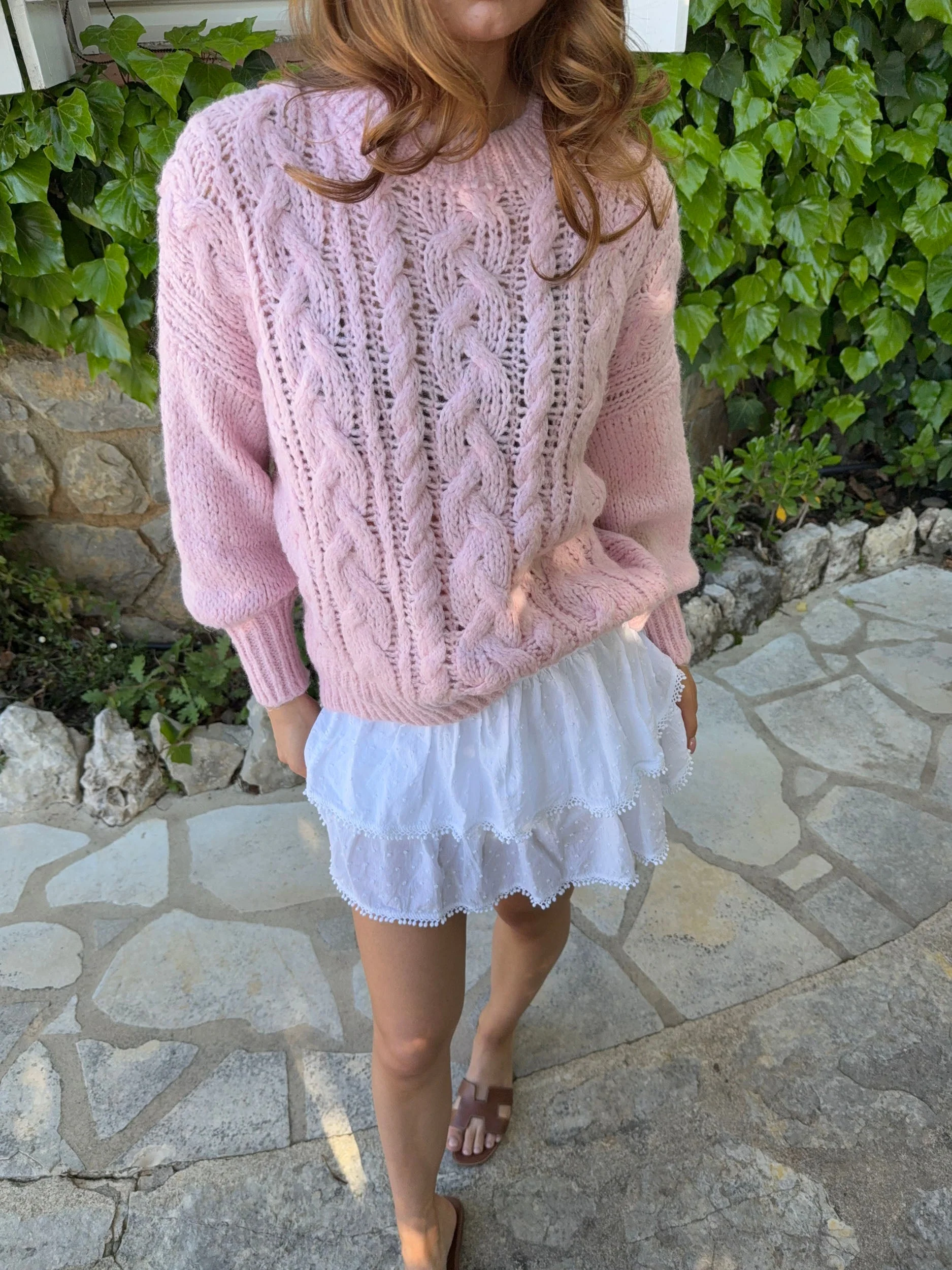 Raffaella cable knit – Pink 12 Raffaella cable knit – Pink