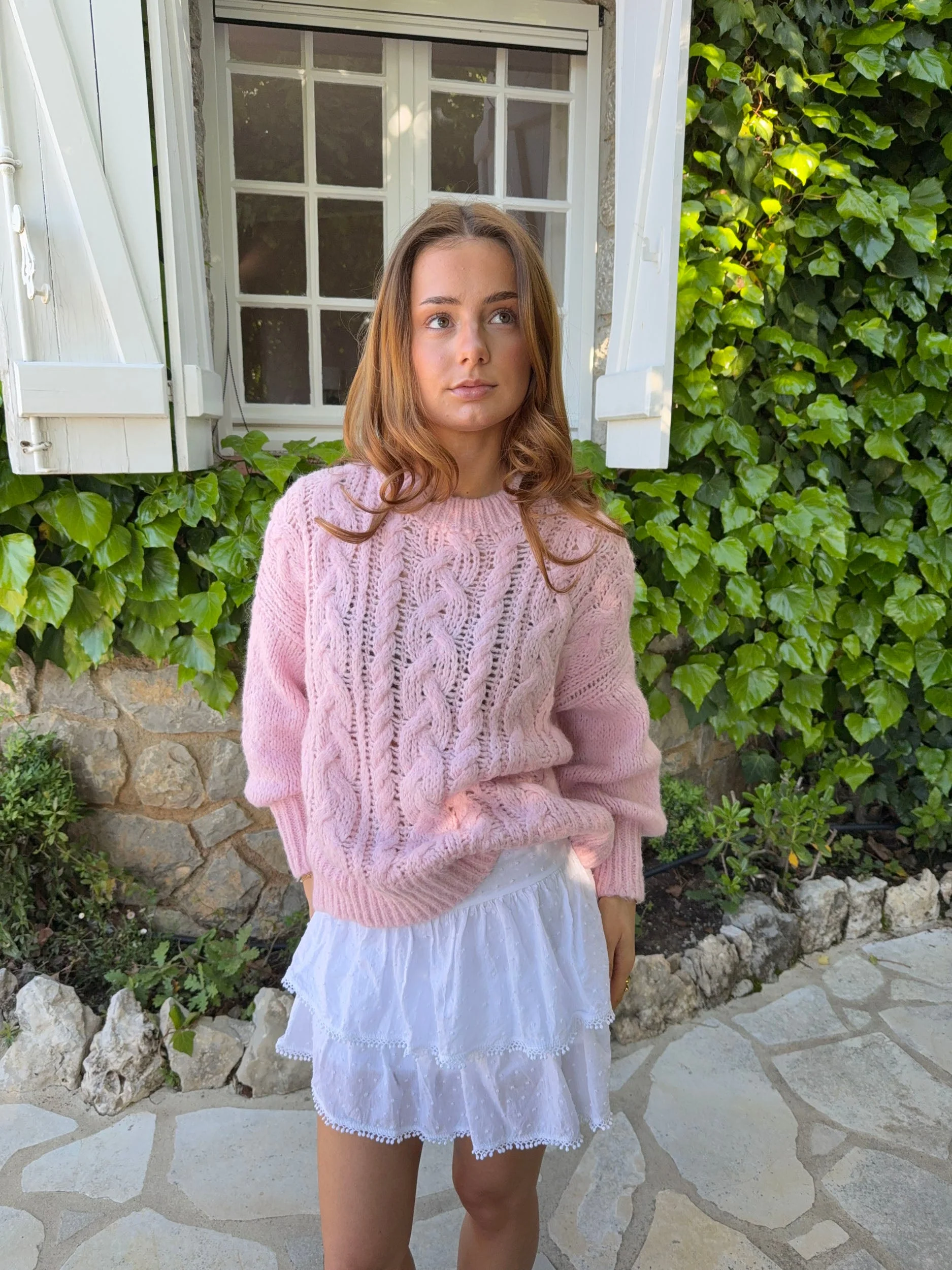 Raffaella cable knit – Pink 5 Raffaella cable knit – Pink