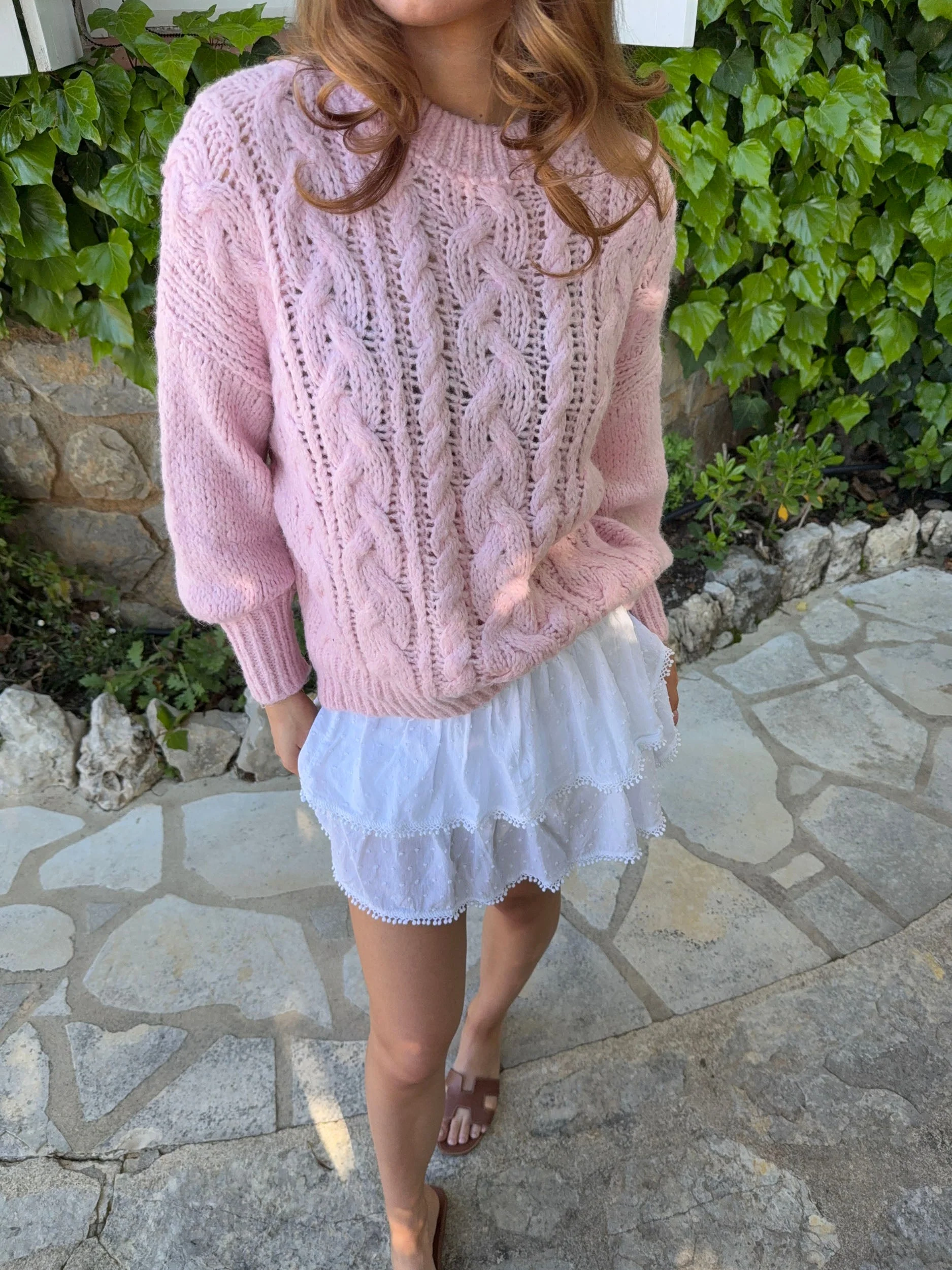 Raffaella cable knit – Pink 8 Raffaella cable knit – Pink