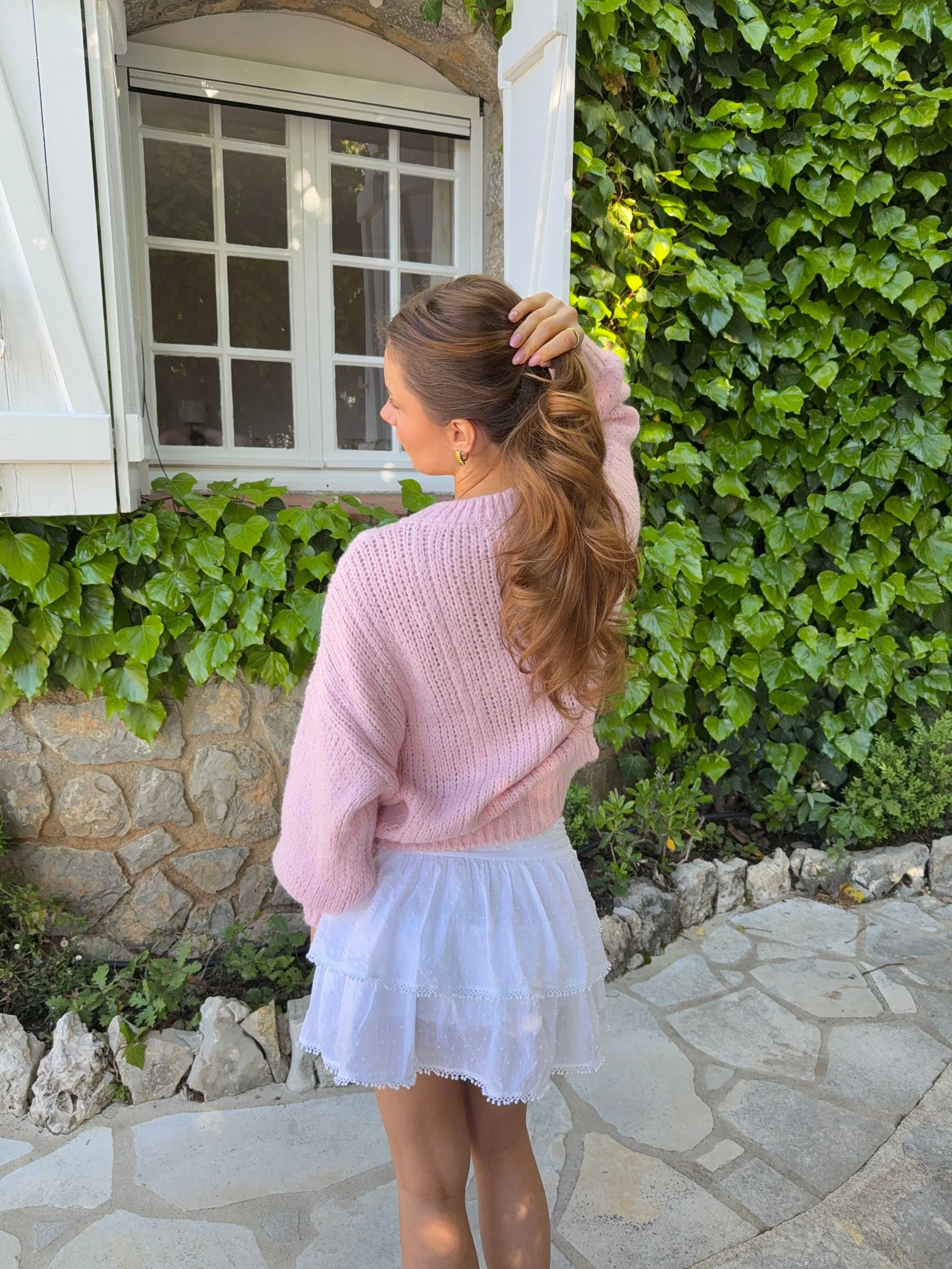 Raffaella cable knit – Pink 9 Raffaella cable knit – Pink