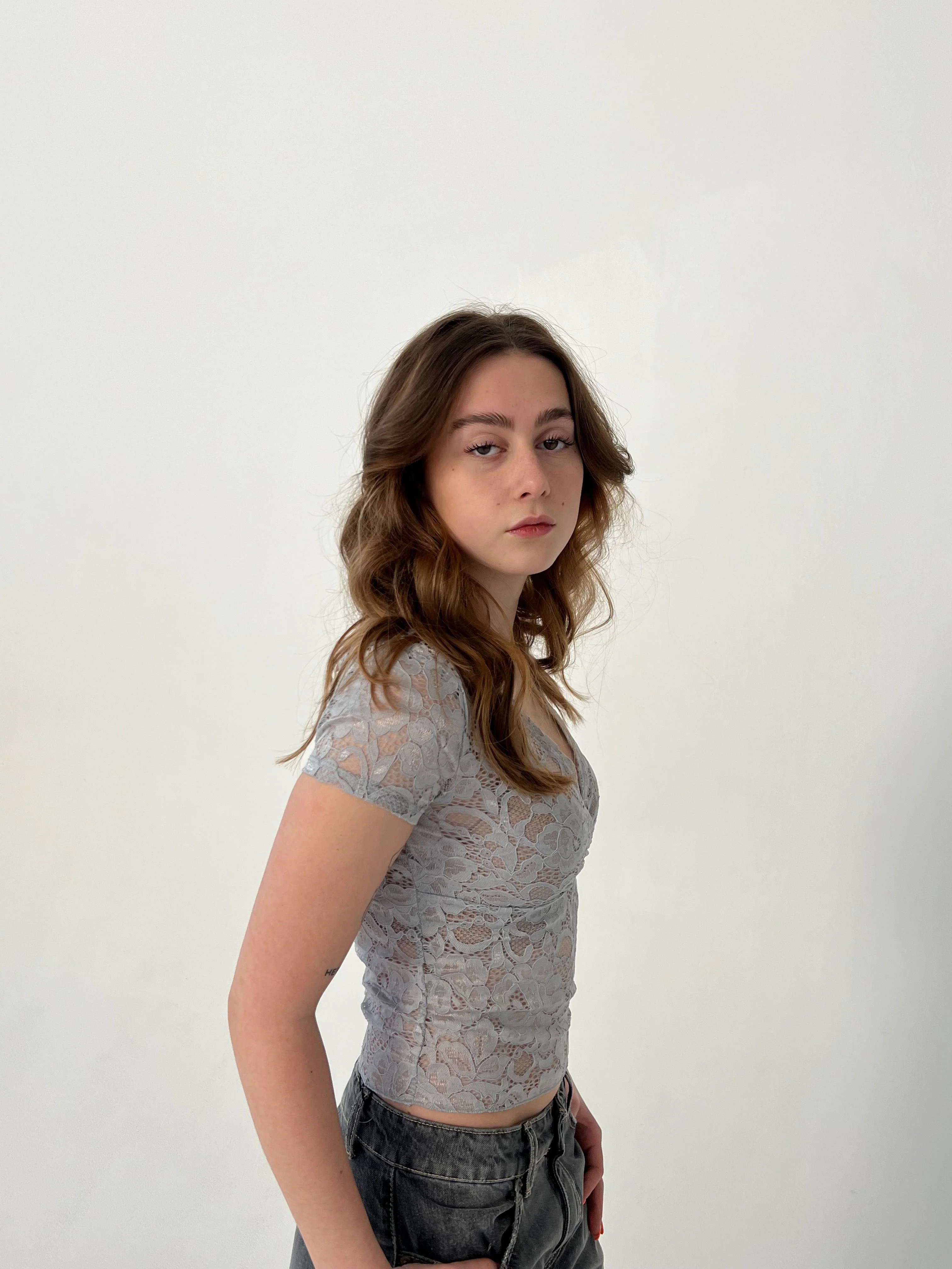 Bernadette lace top - Grey 6 Bernadette lace top - Grey