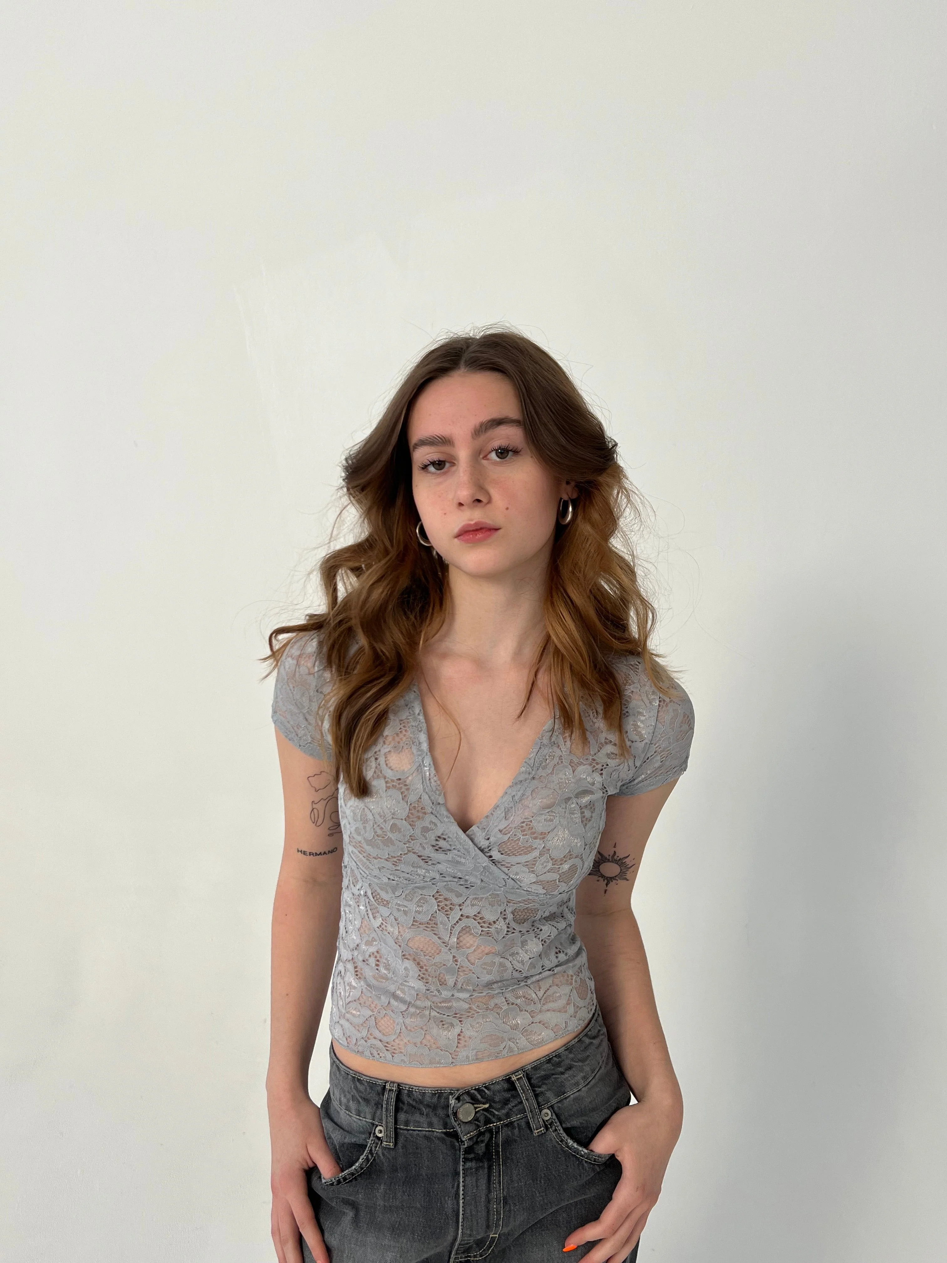 Bernadette lace top - Grey 8 Bernadette lace top - Grey