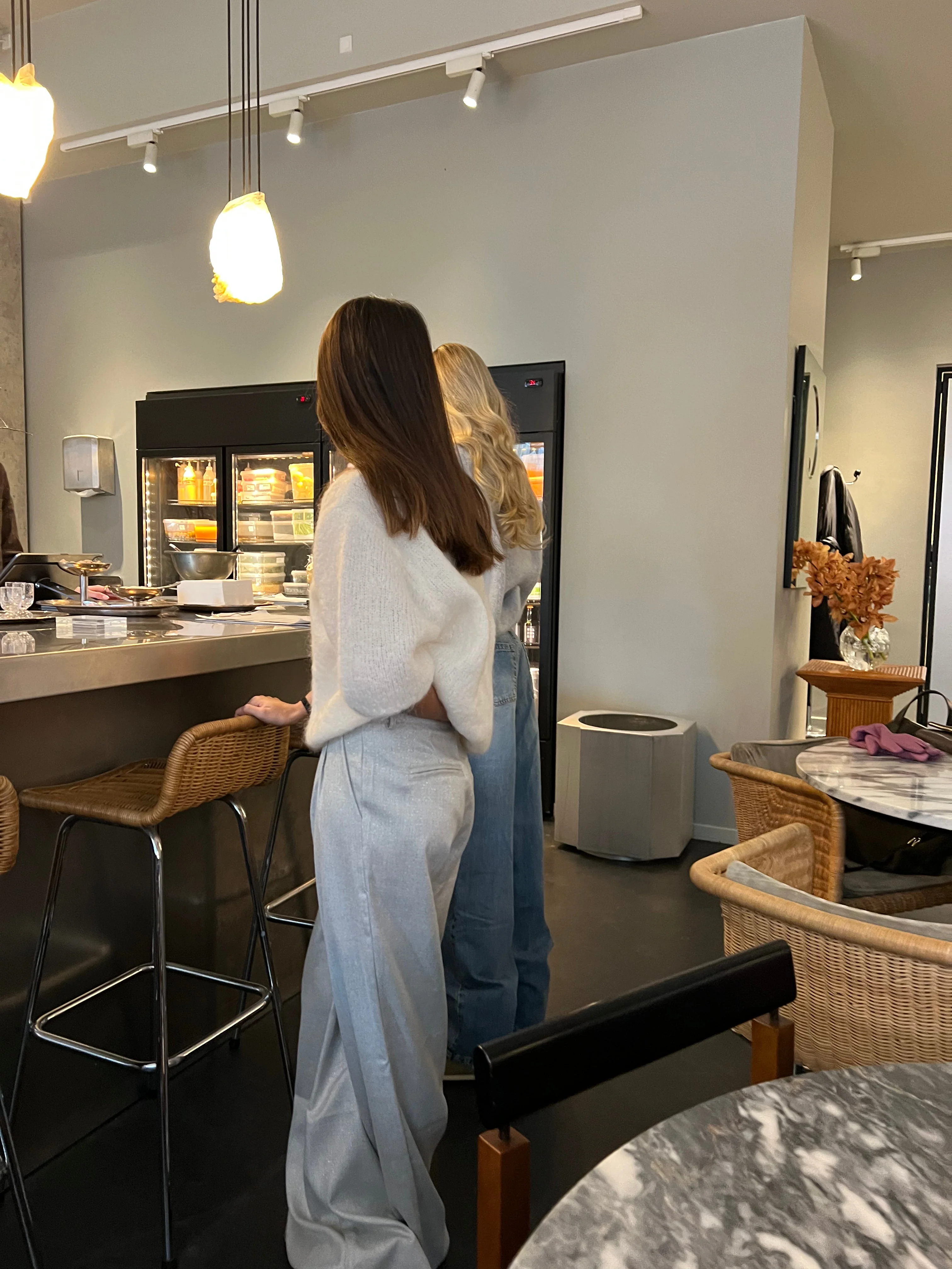 Donna oversized glitter pants - Light grey 2 Donna oversized glitter pants - Light grey